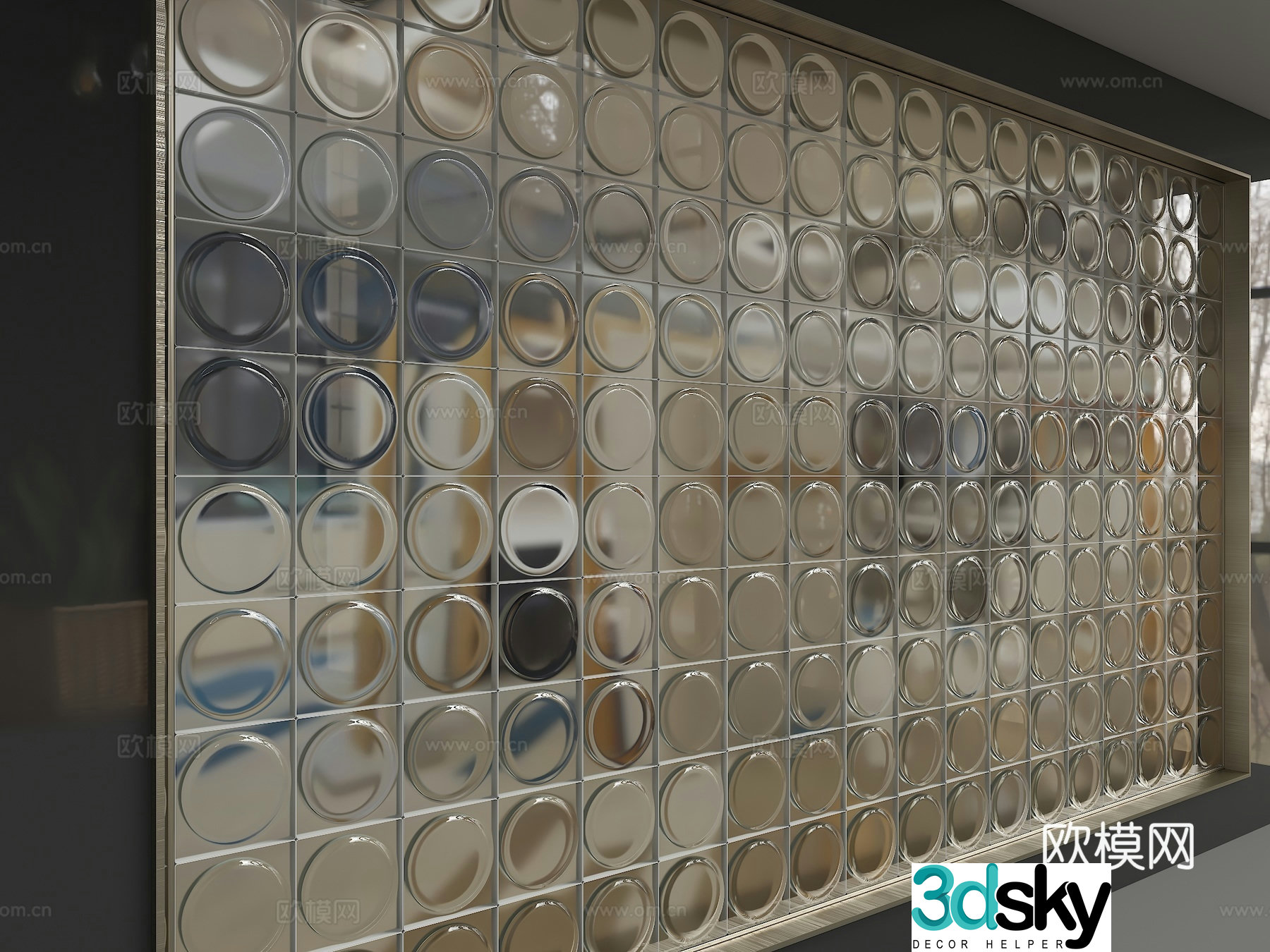 3D model of glass partition