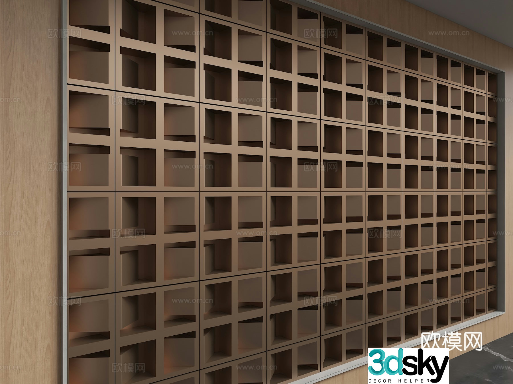 Modern background wall 3d model