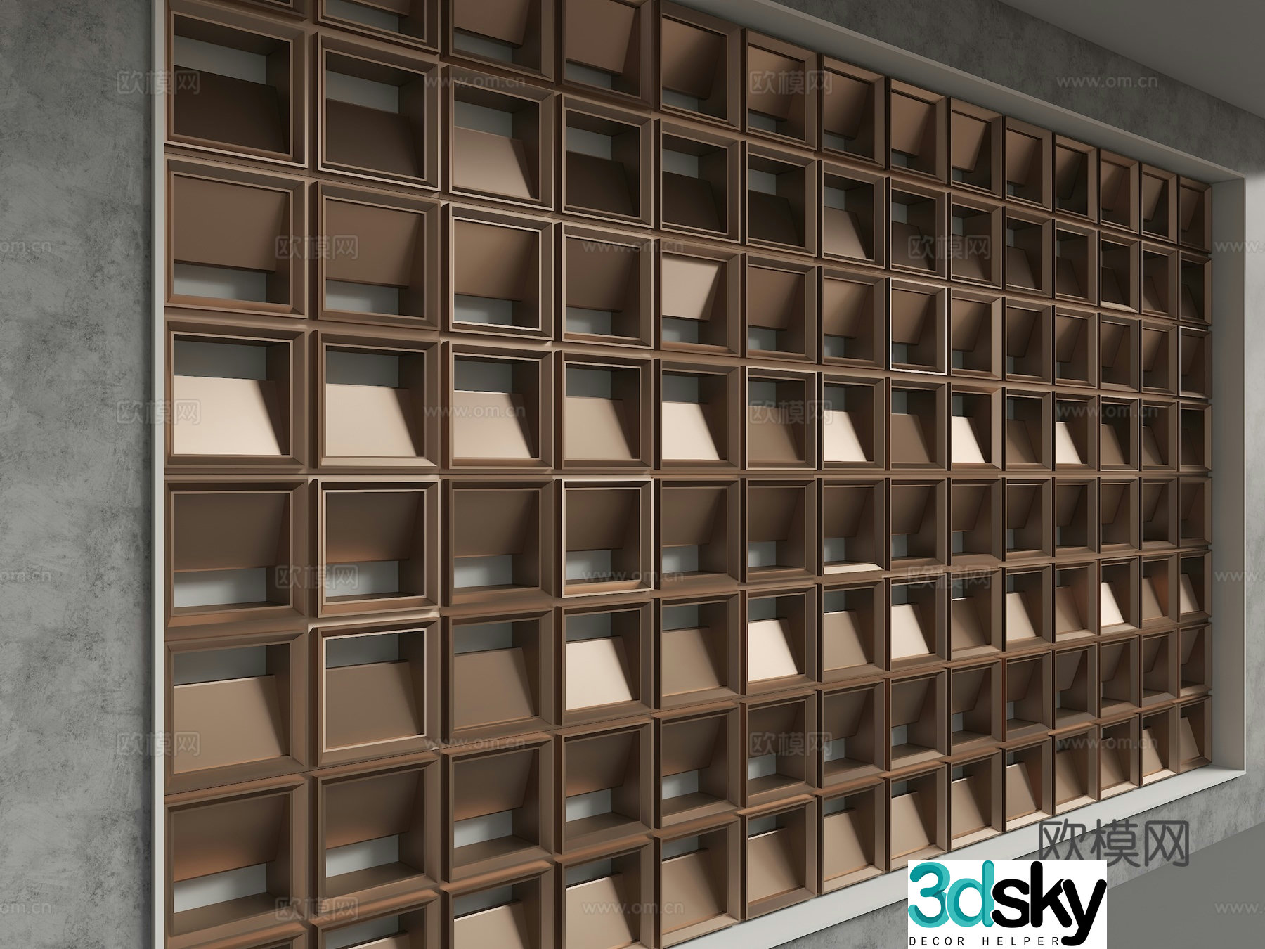 Modern background wall 3d model