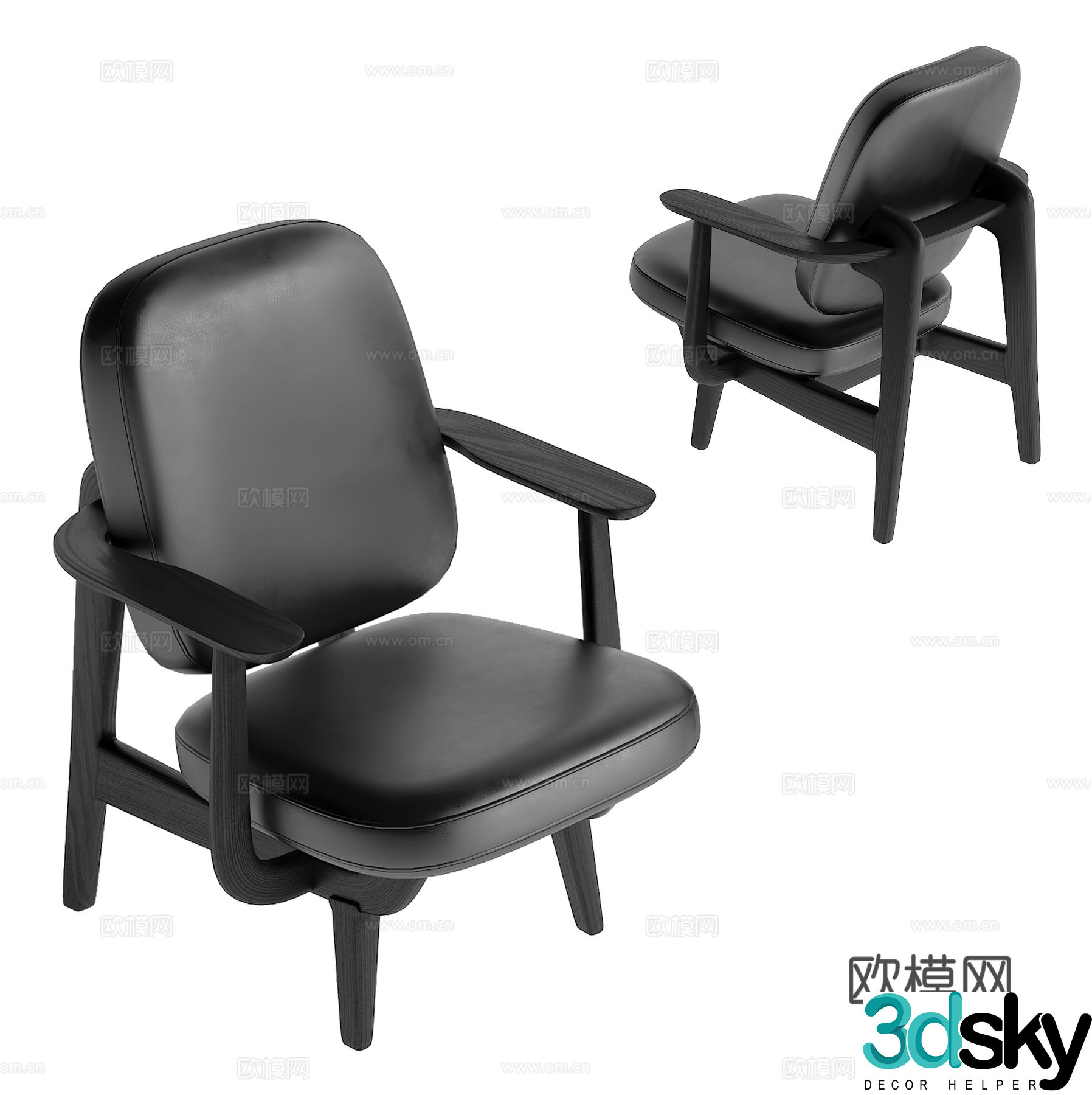 Modern leisure chair 3d model