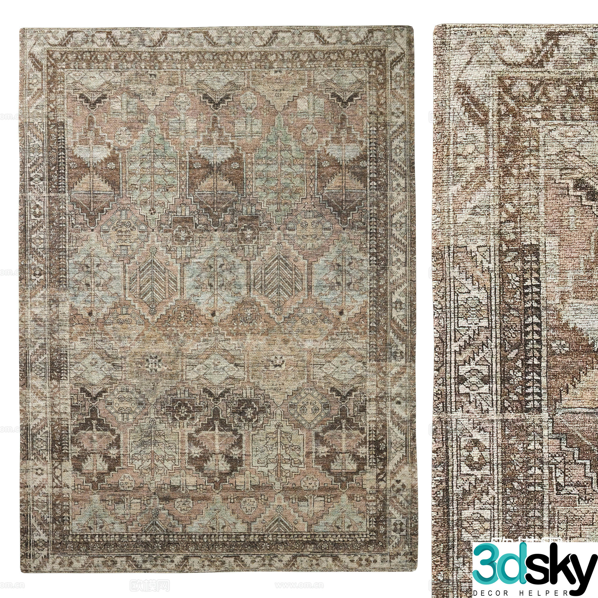 American fabric carpet 3D model