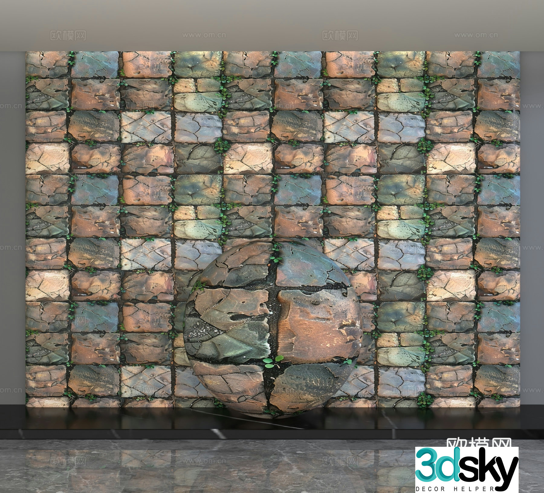 Modern background wall 3d model
