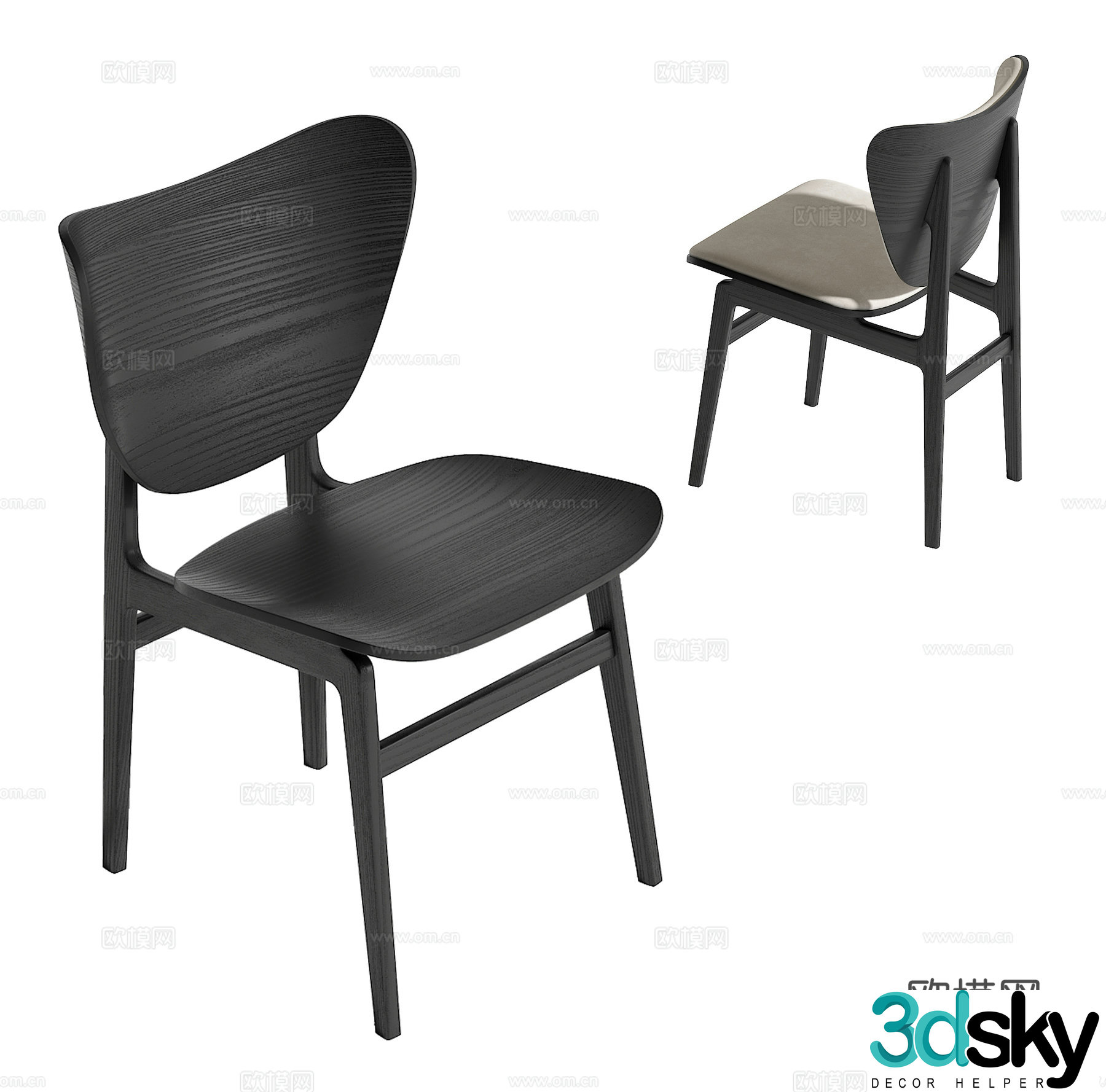 Modern single chair 3d model