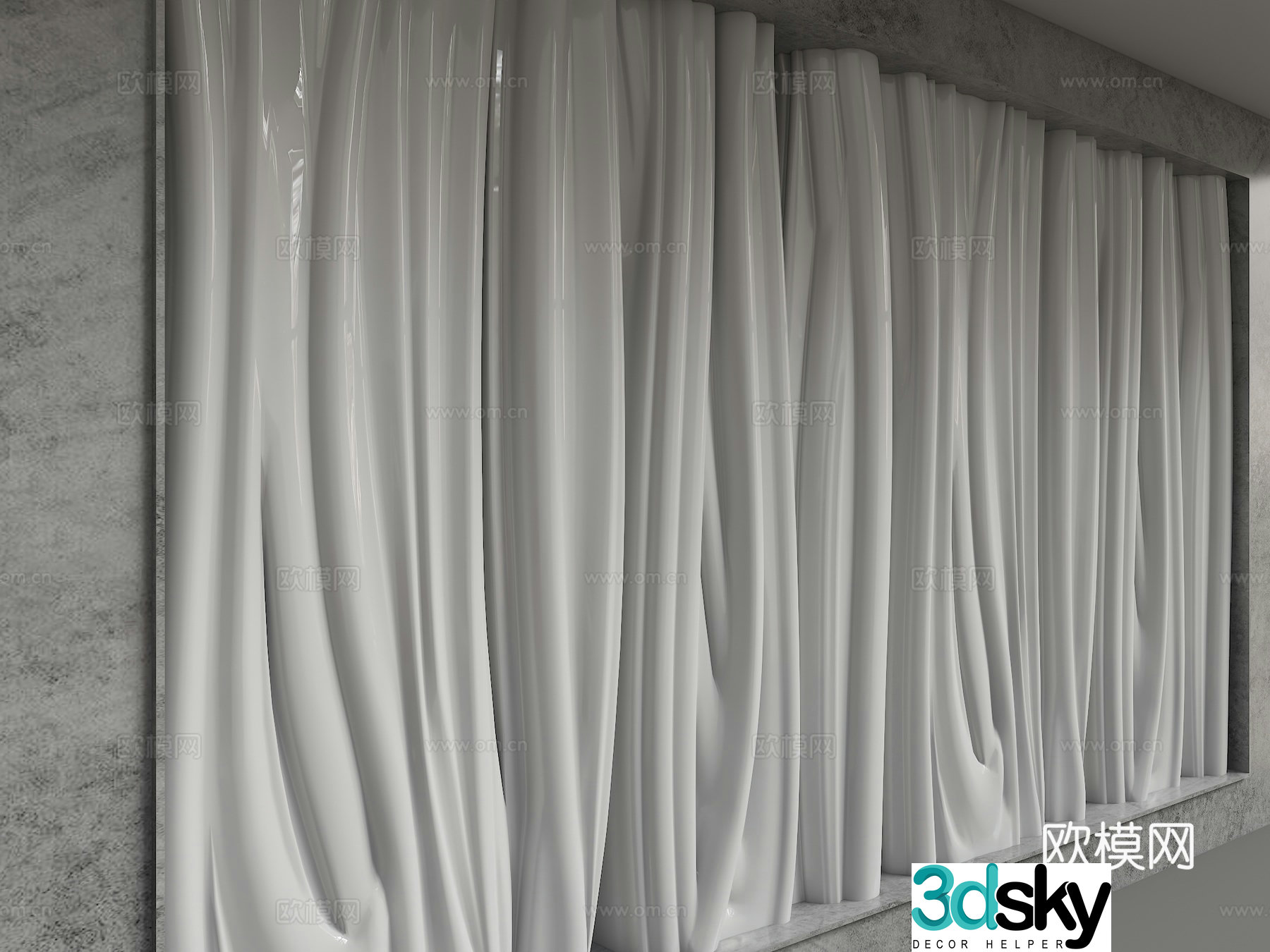 Modern background wall 3d model