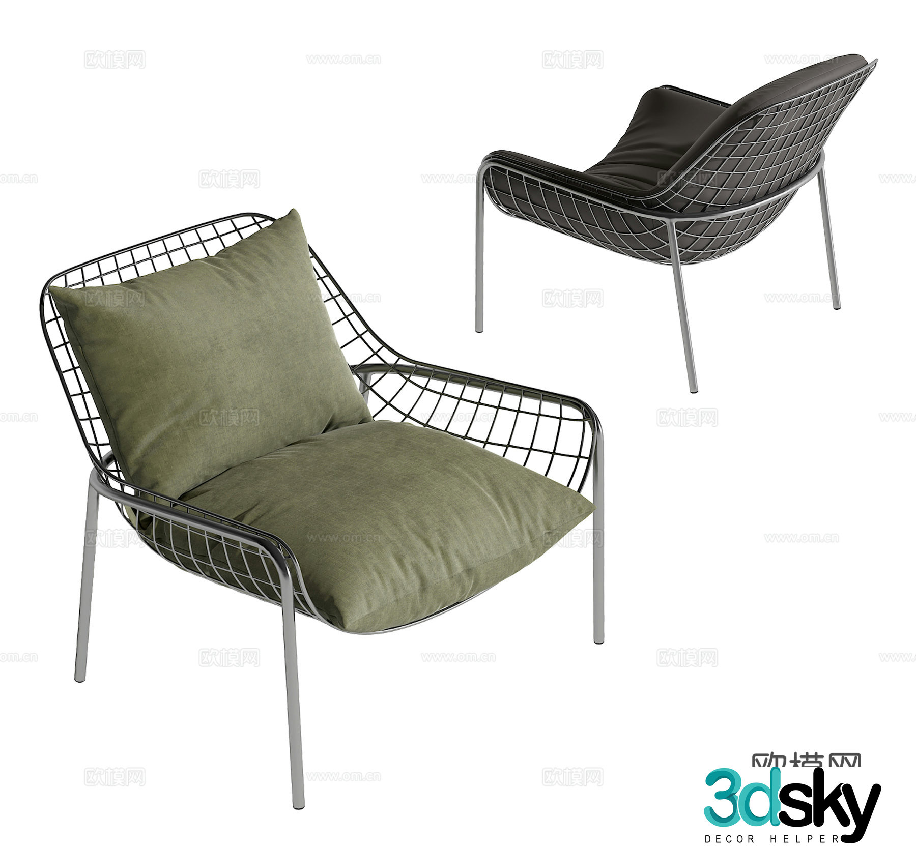 Modern leisure chair 3d model
