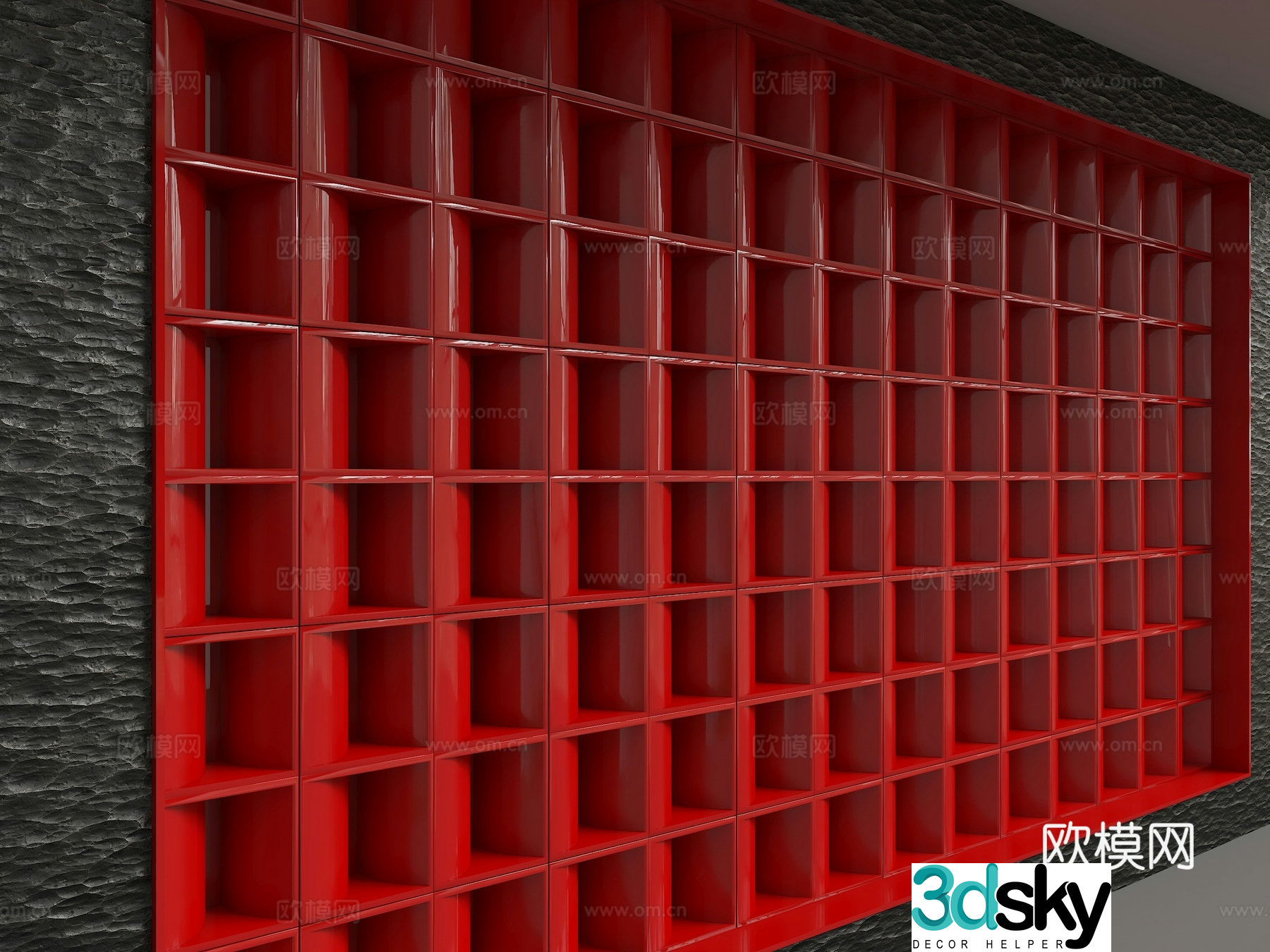 Modern background wall 3d model
