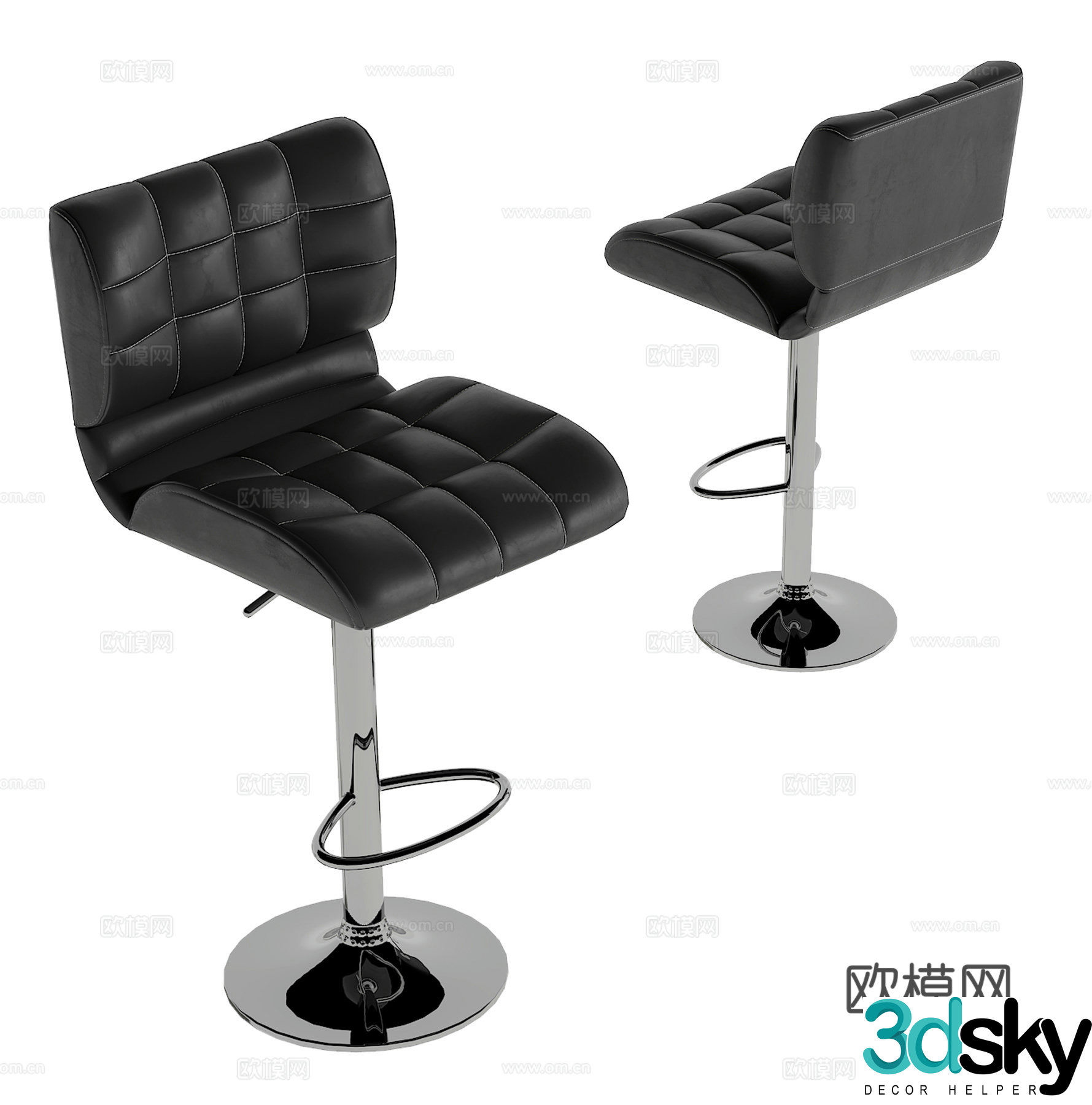 Modern bar chair 3d model