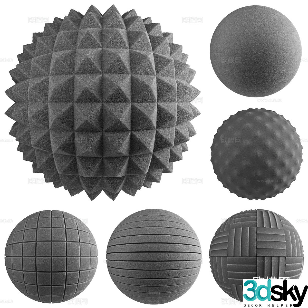 Modern Italian sound-absorbing board soundproof cotton material 3D model