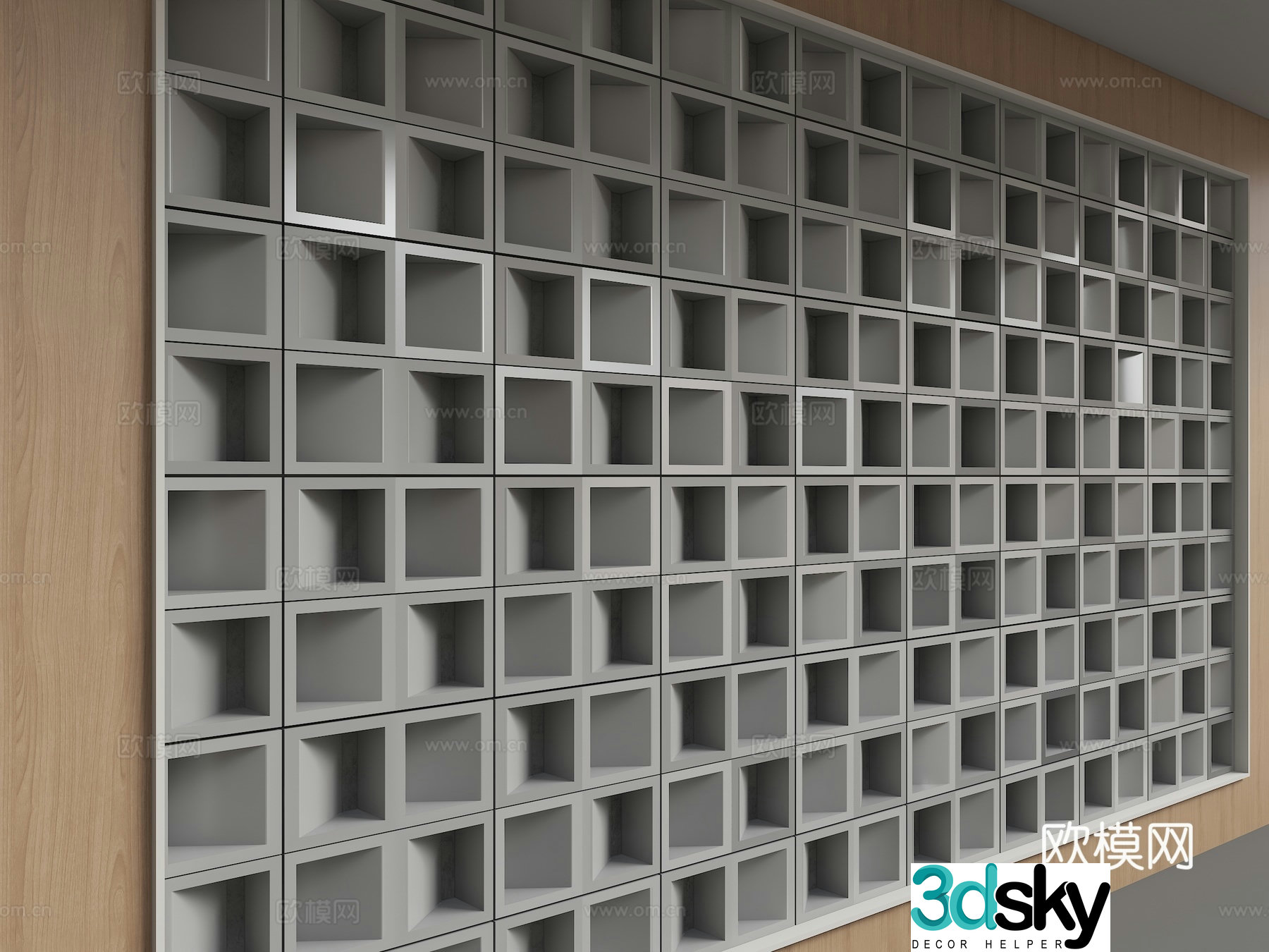 Modern background wall 3d model