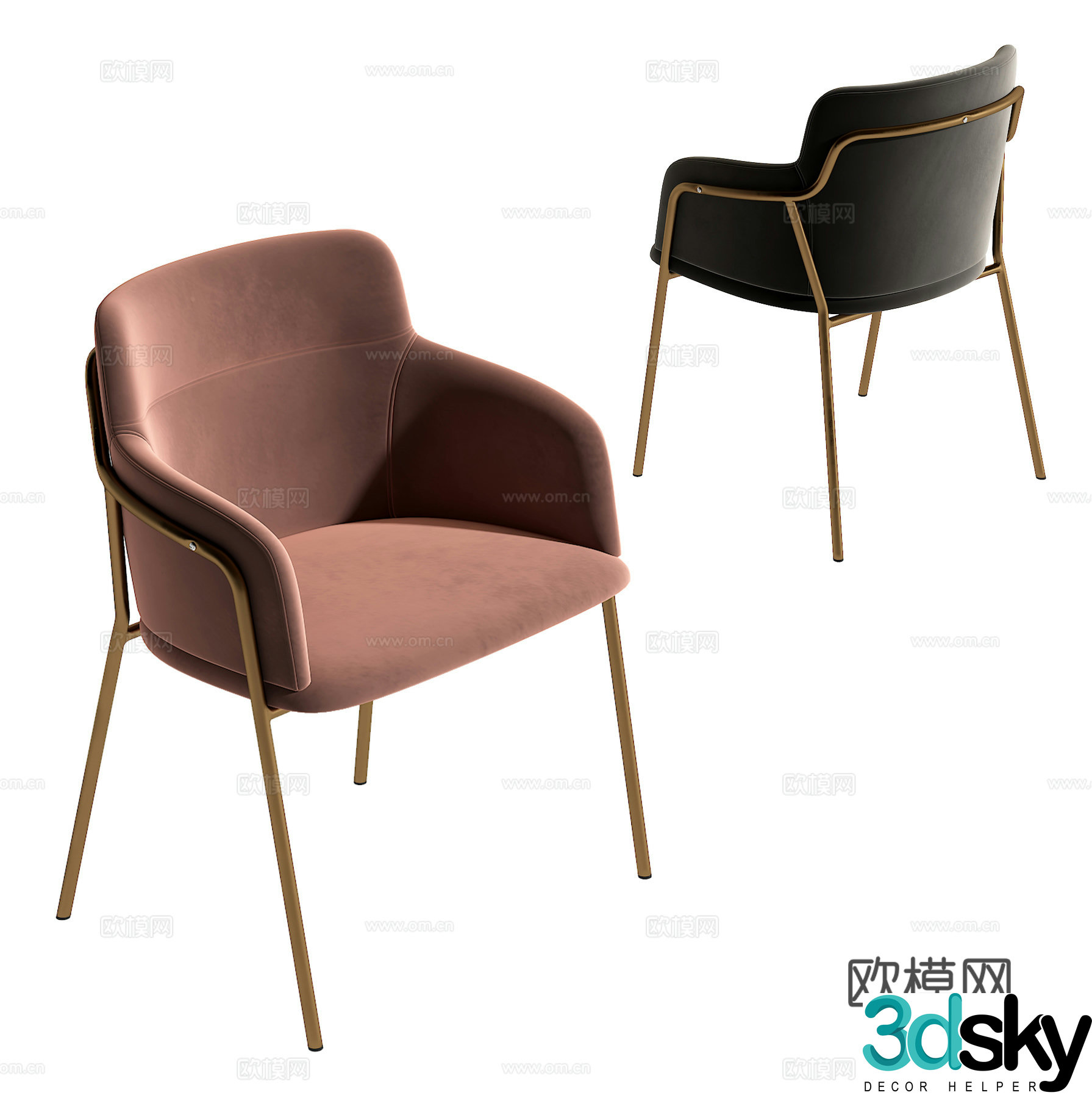 Modern single chair 3d model