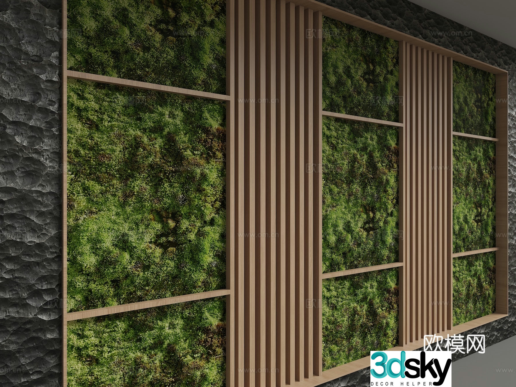 Modern background wall 3d model