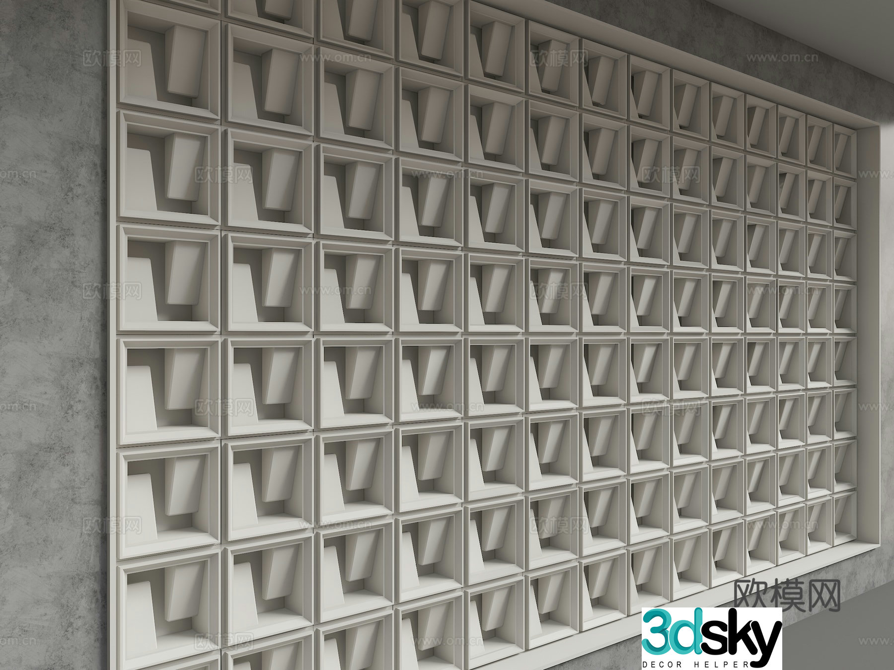 Modern background wall 3d model