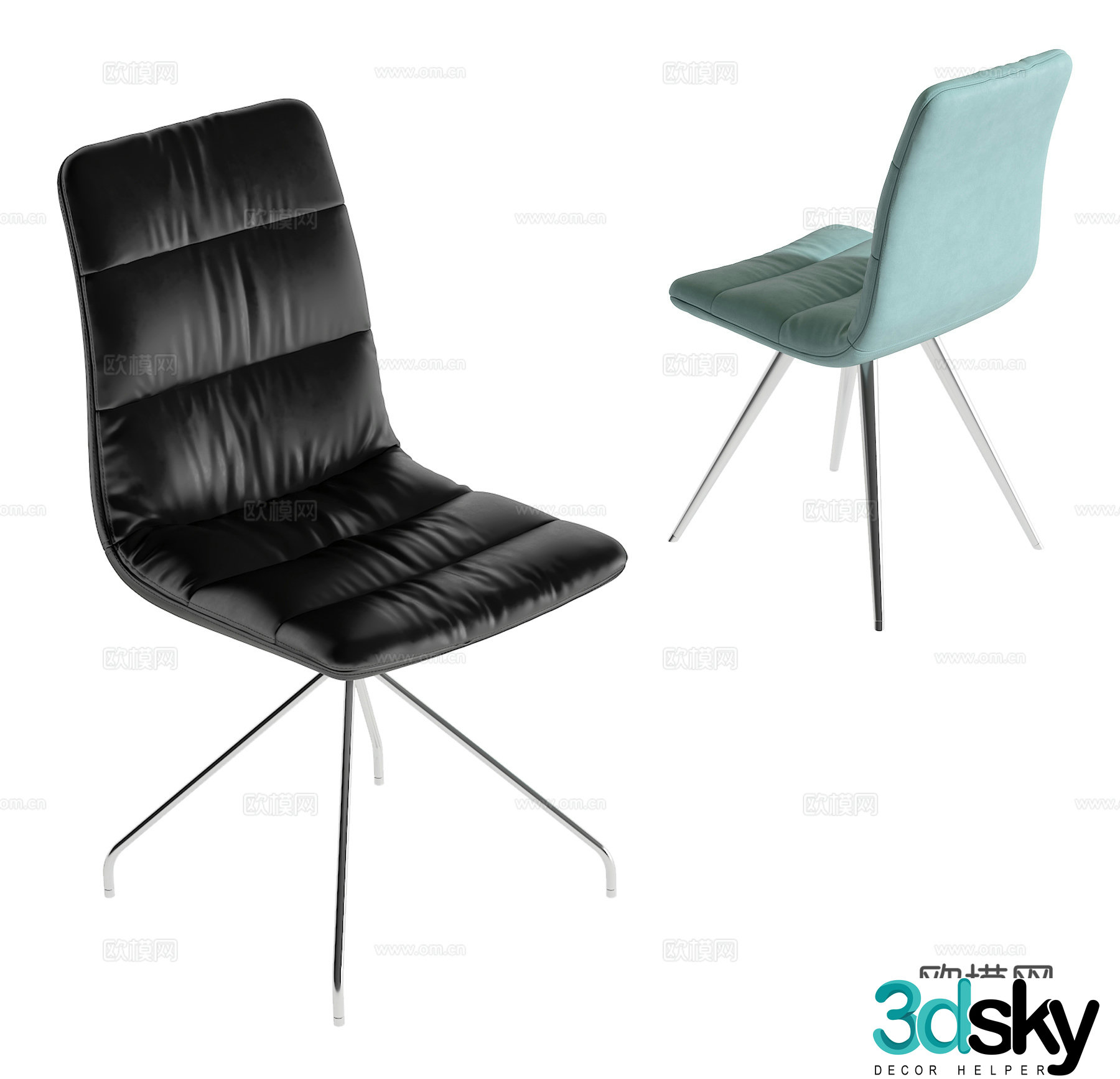 Modern single chair 3d model