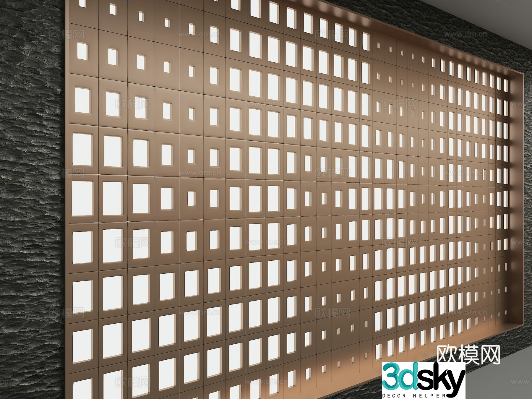 Modern background wall 3d model