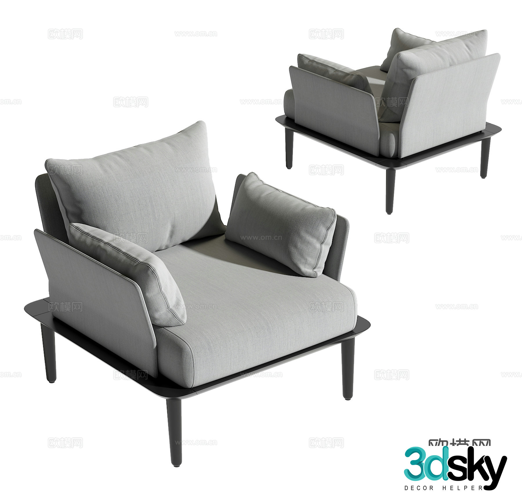 Modern leisure chair 3d model