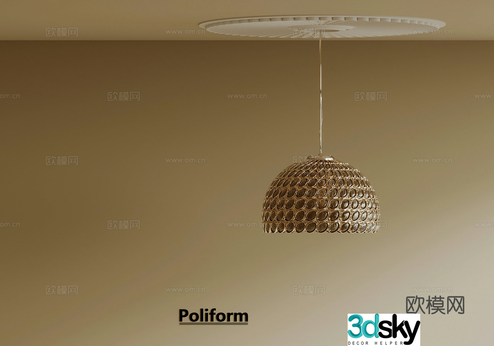 02 French chandelier 3d model