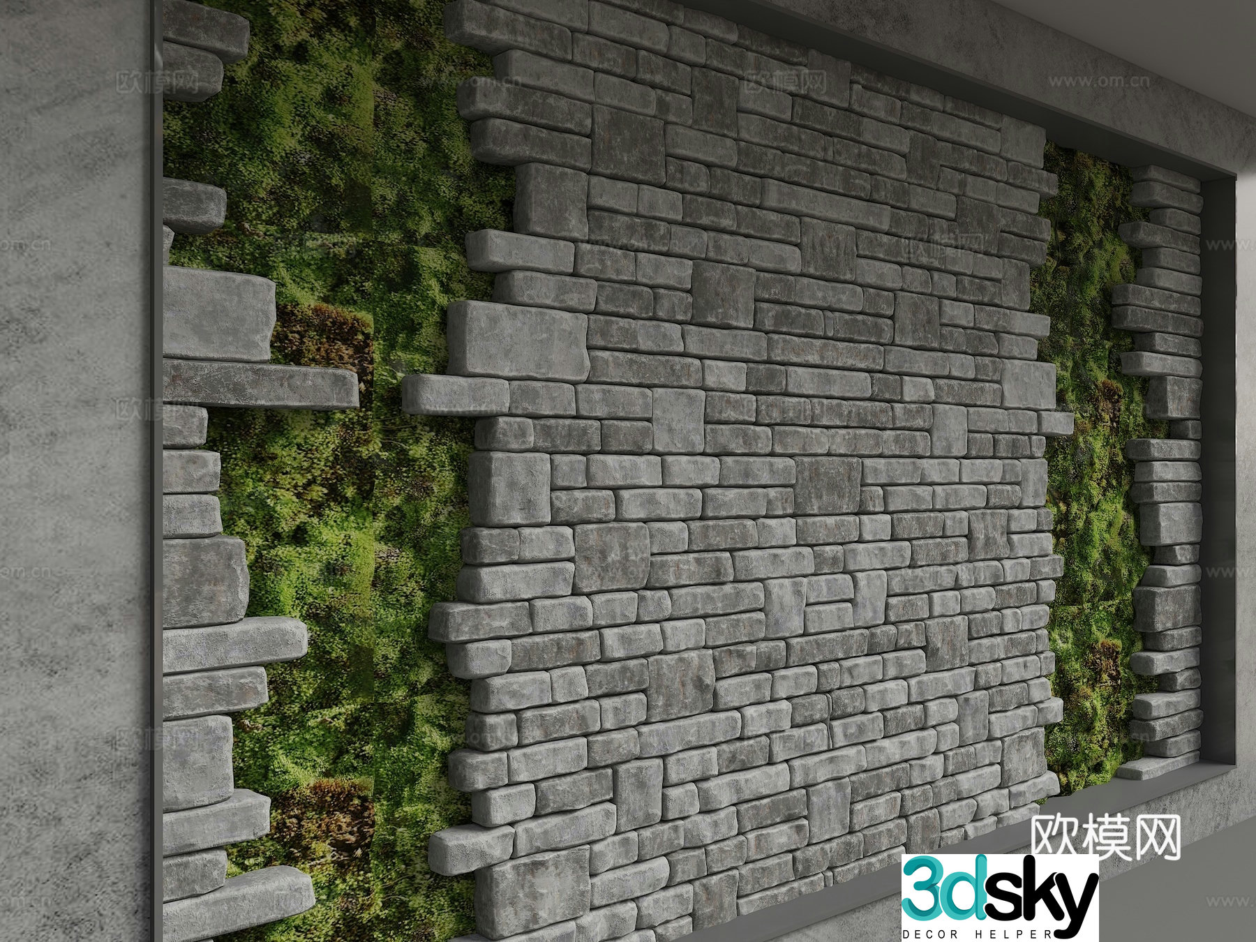 Modern background wall 3d model