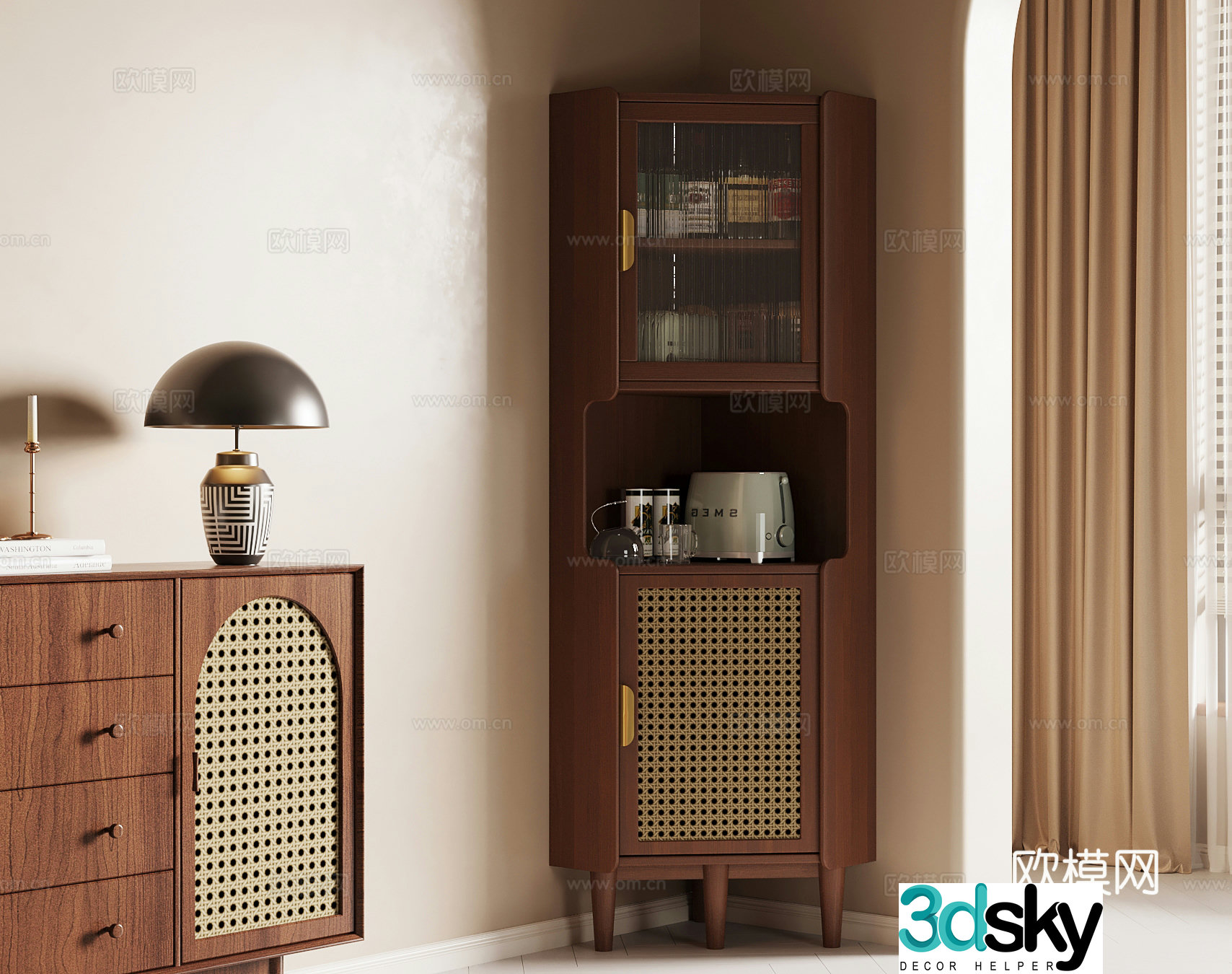012 corner cabinet French corner cabinet porch cabinet 3D model