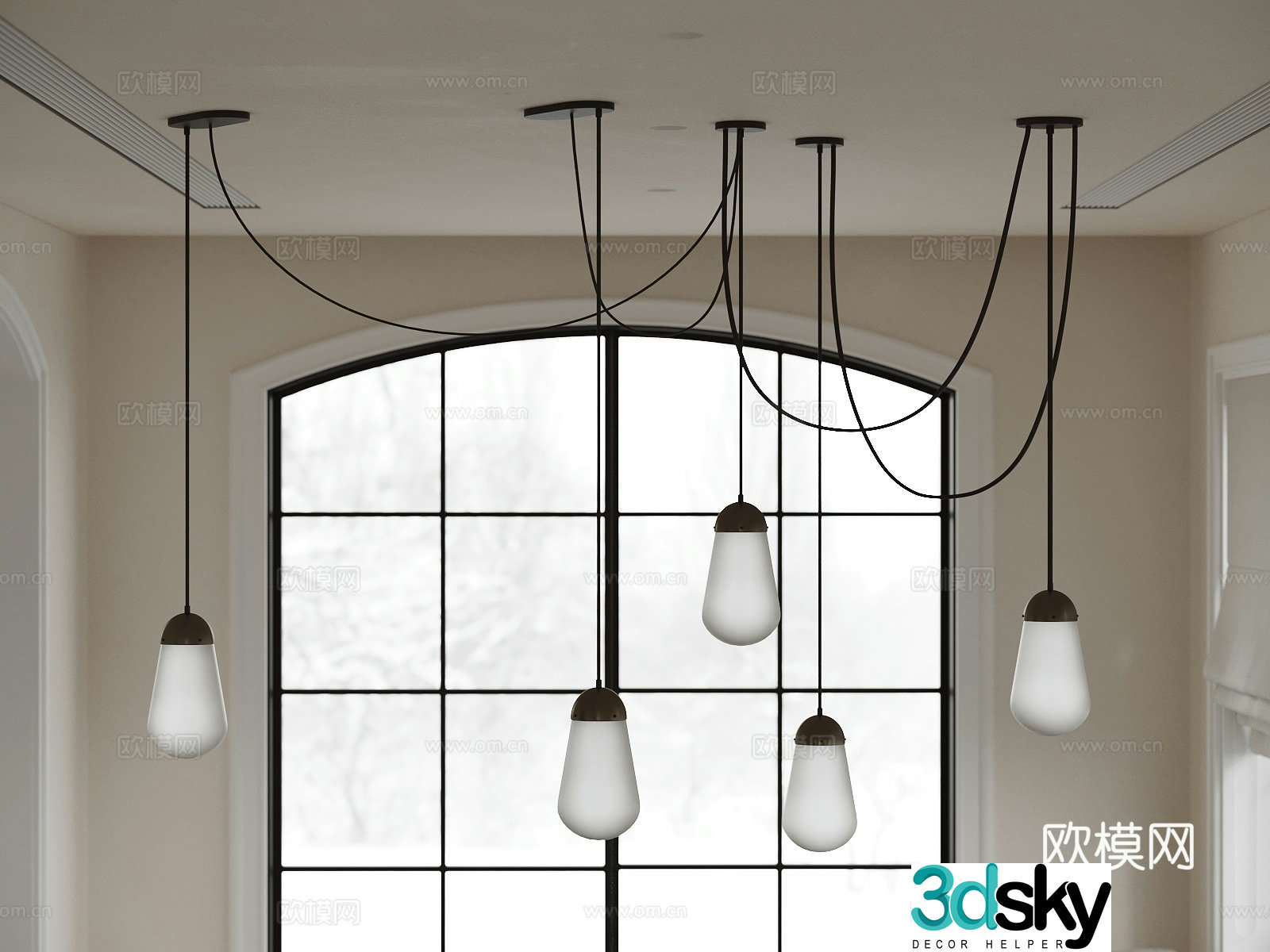 Modern Chandeliers Small suspenders Art Chandeliers Restaurant Chandeliers Bar Chandeliers 3D Model