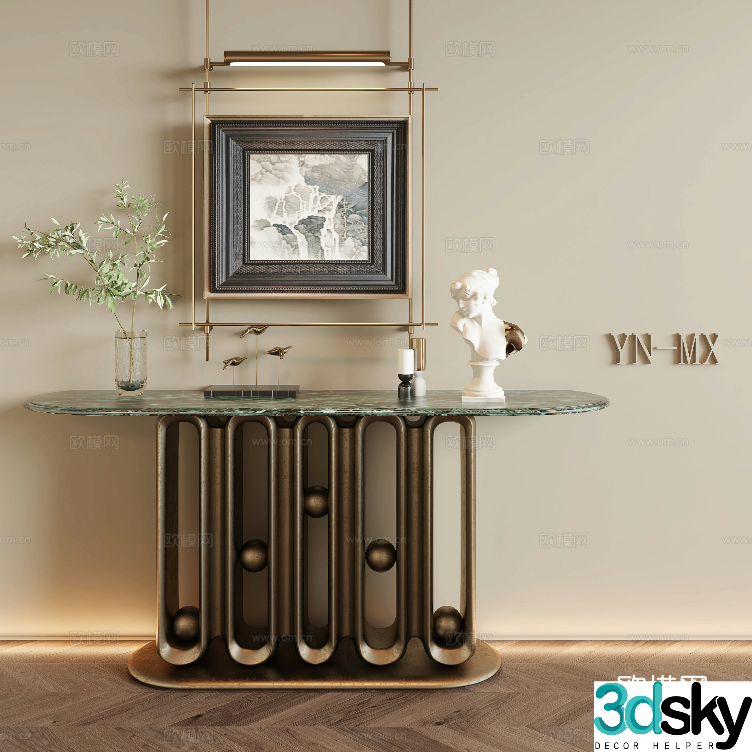 French entrance hall 3D model