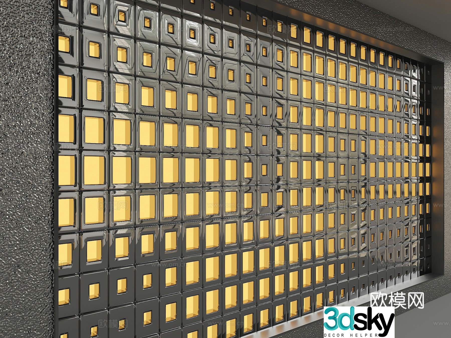 Modern background wall 3d model