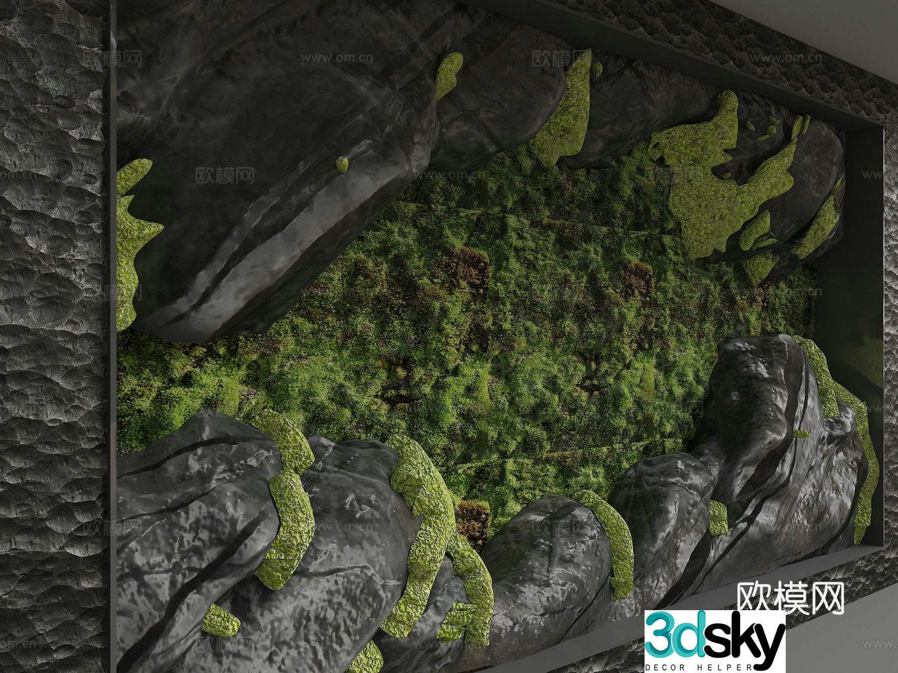 Modern background wall 3d model