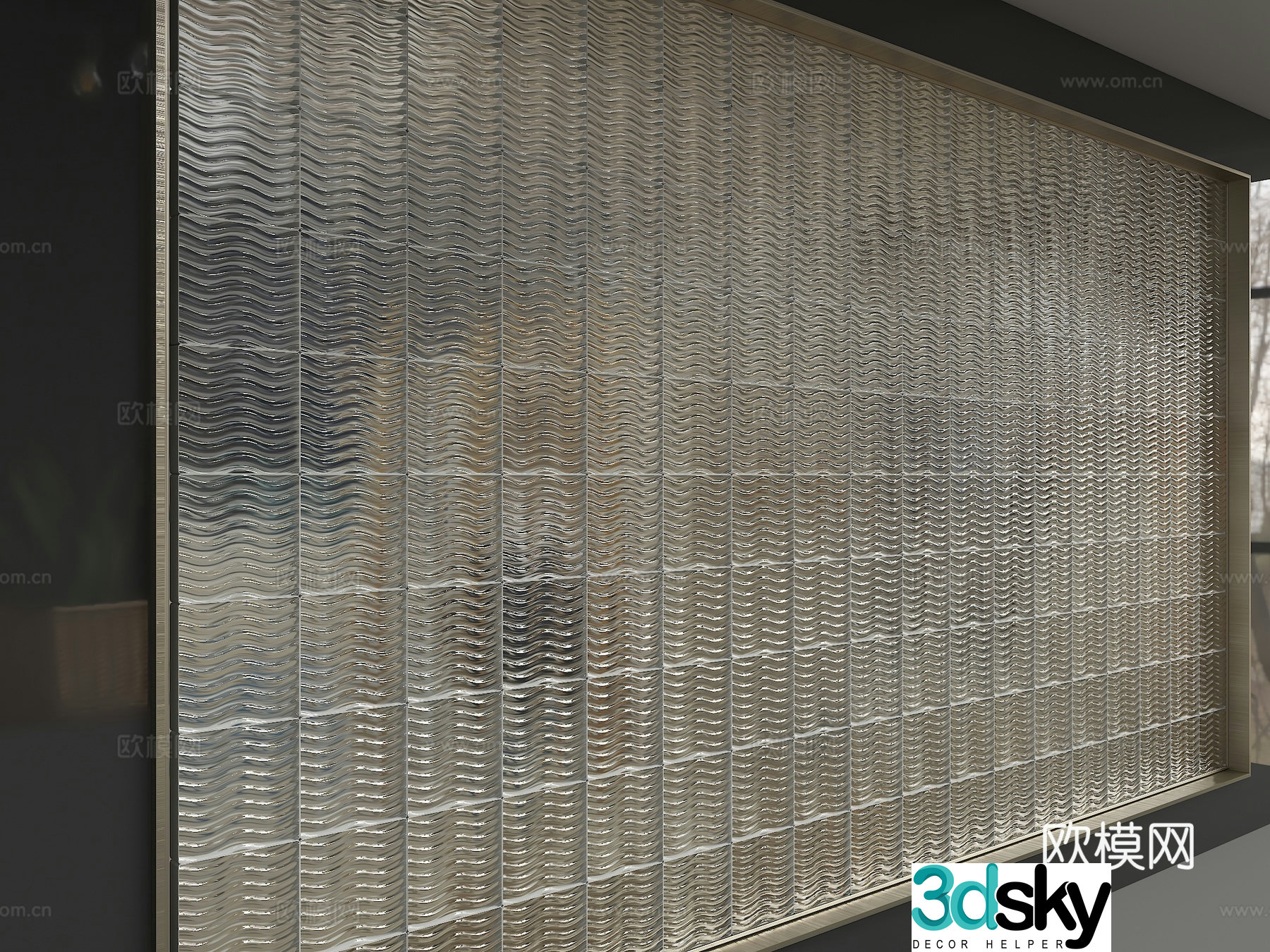 3D model of glass partition