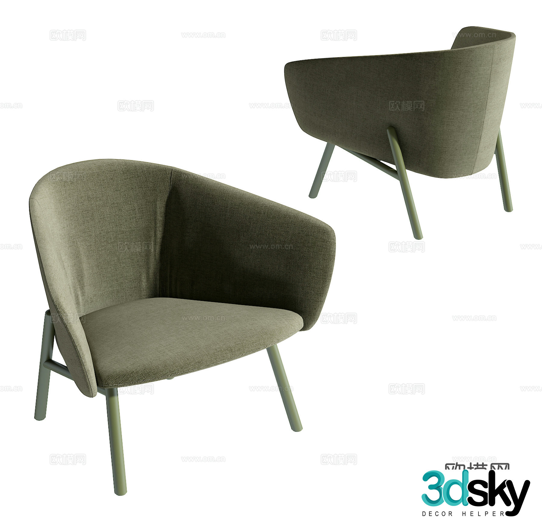 Modern leisure chair 3d model