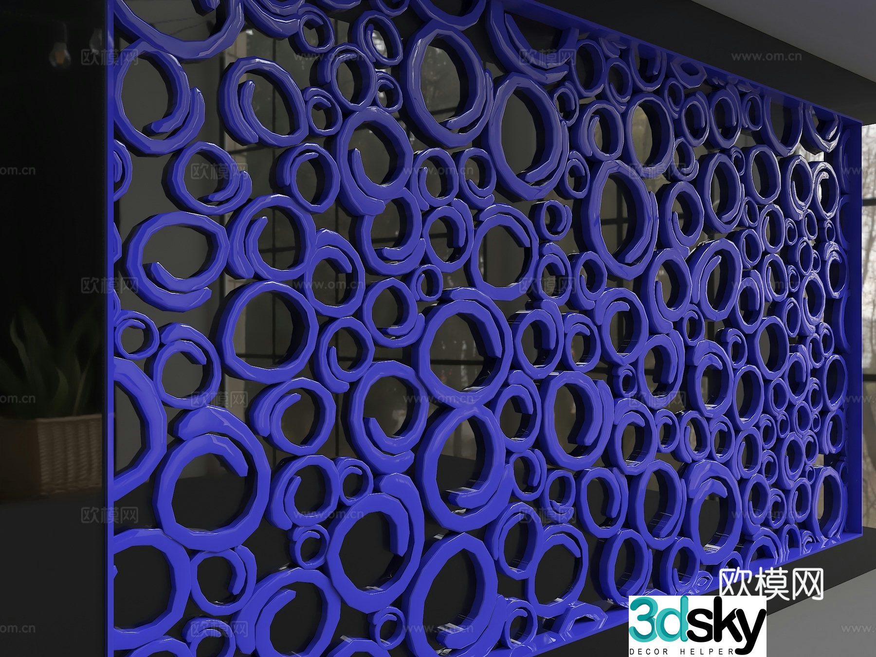 Modern background wall 3d model