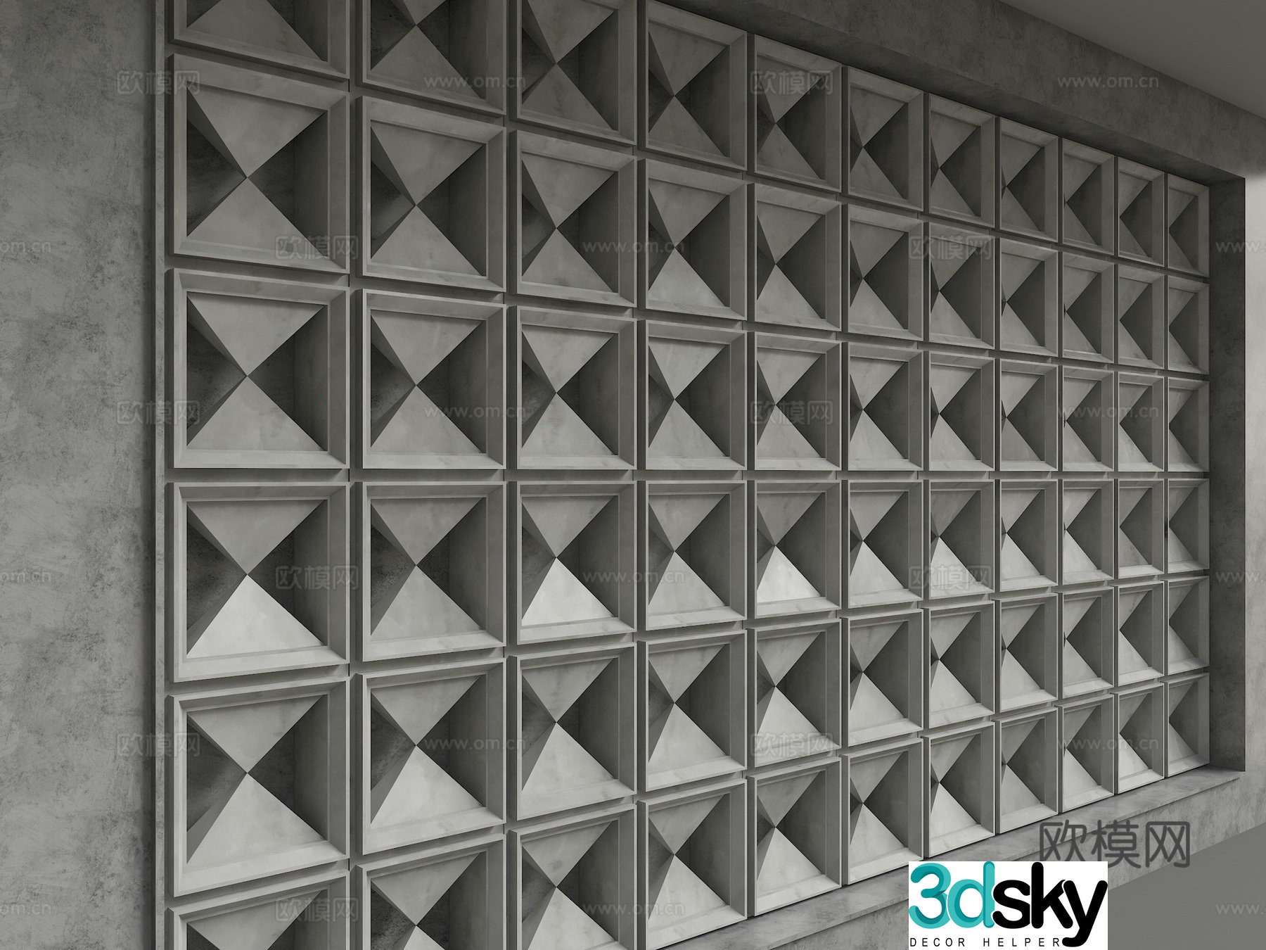 Modern background wall 3d model