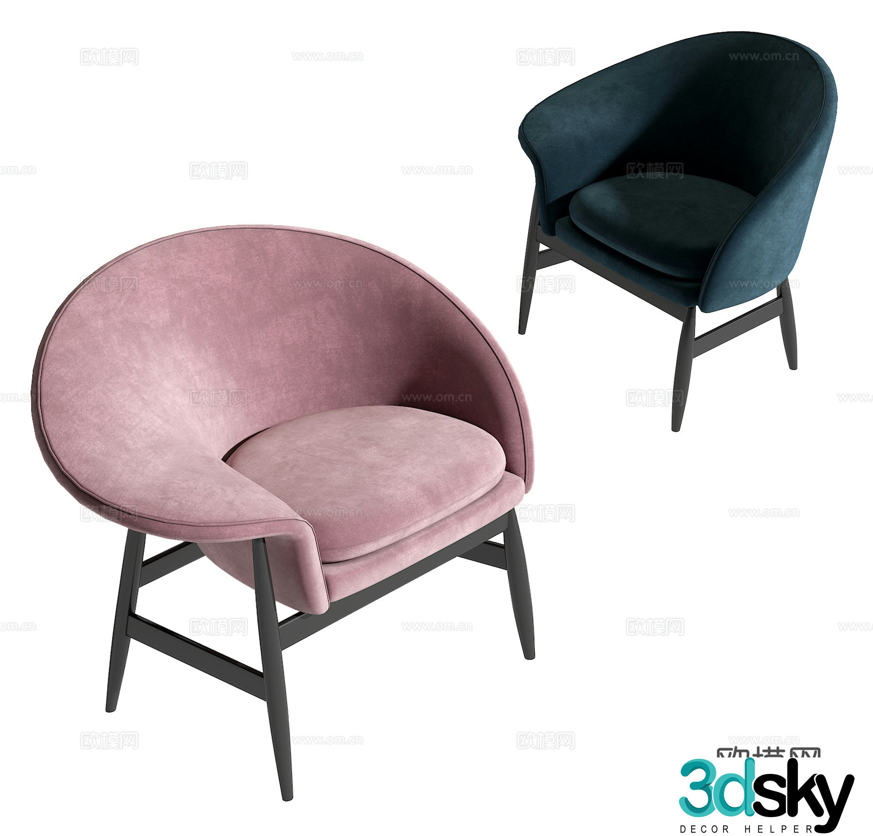 Modern leisure chair 3d model