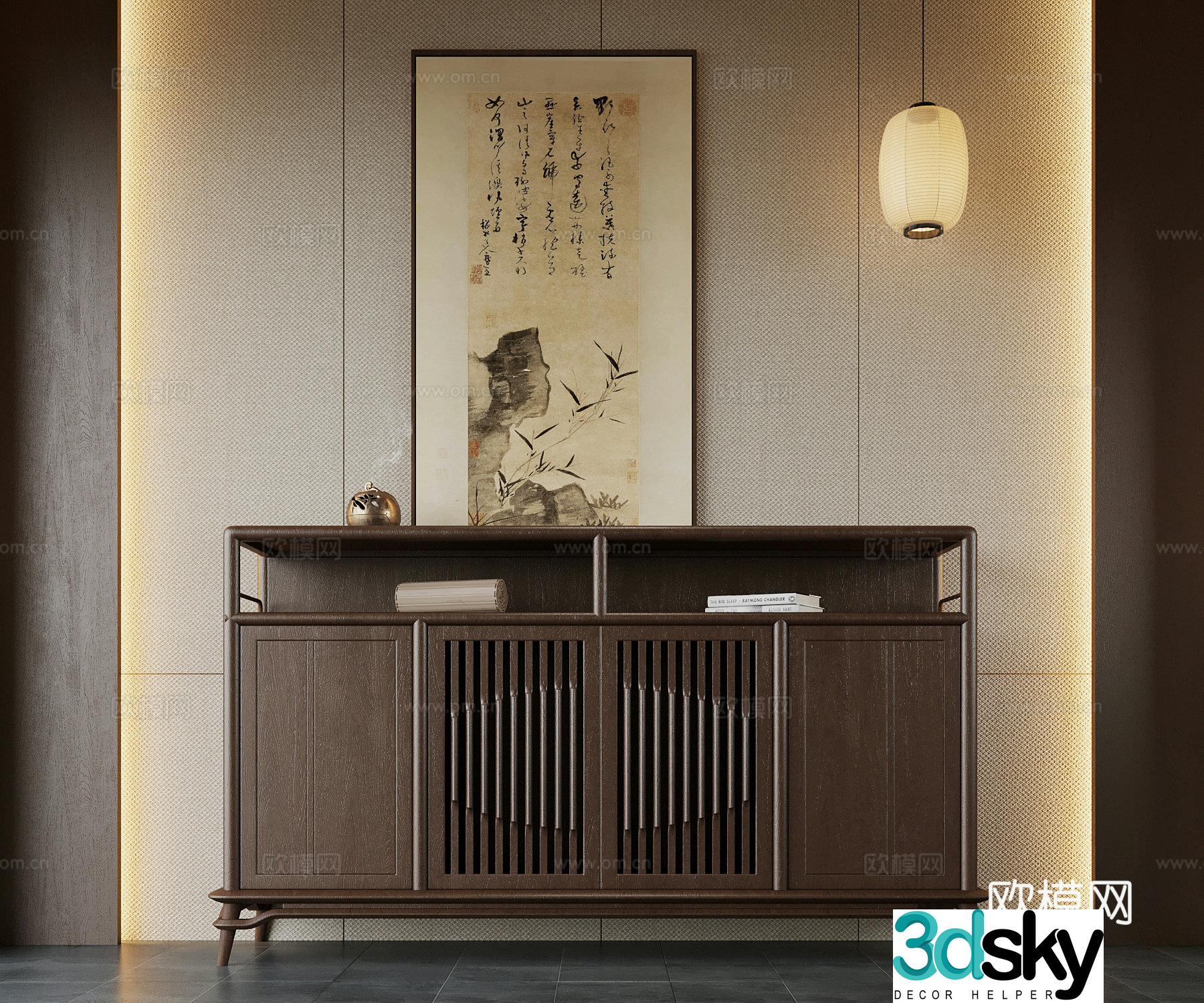 010 porch cabinet New Chinese porch cabinet 3D model