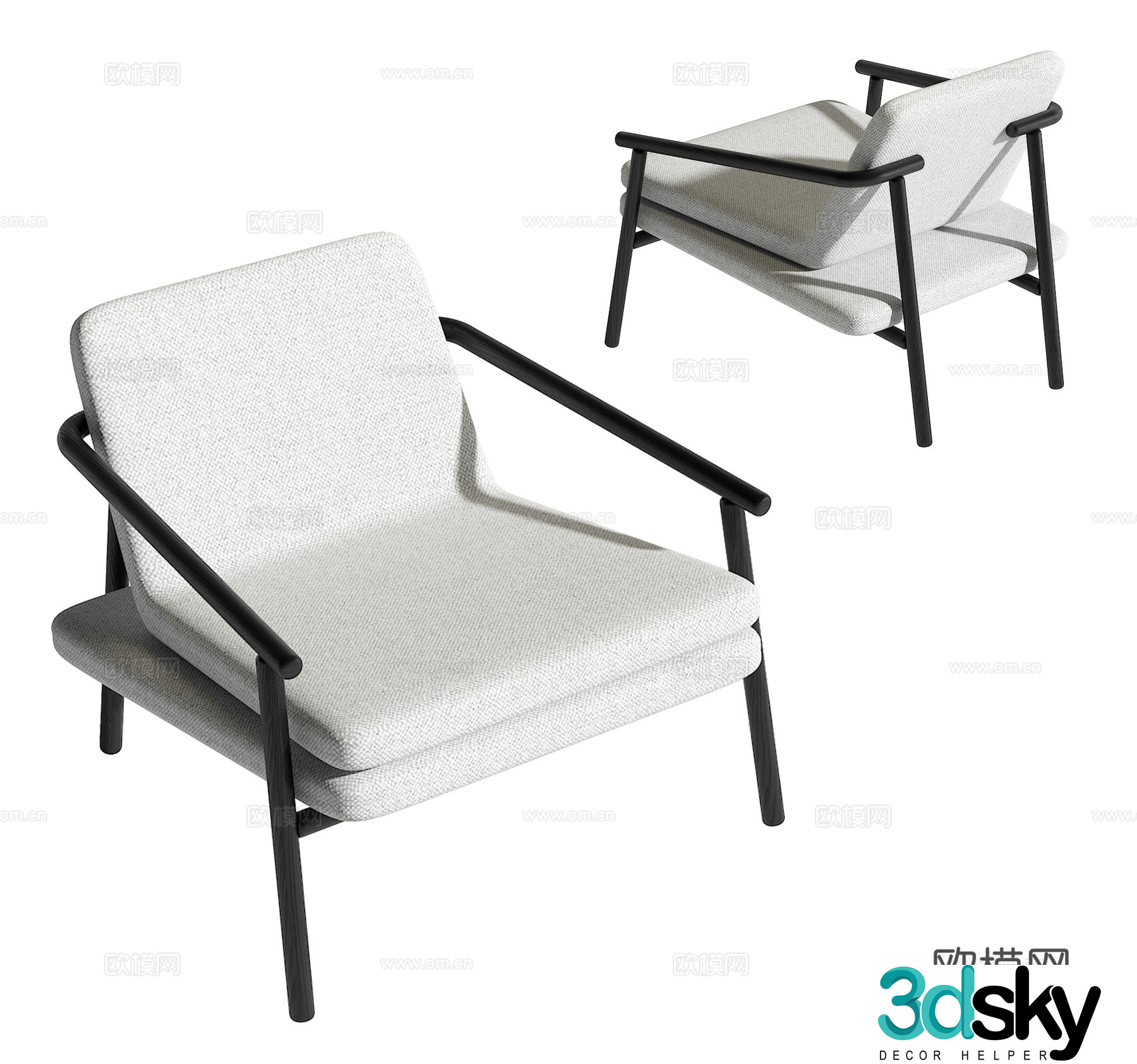 Modern leisure chair 3d model