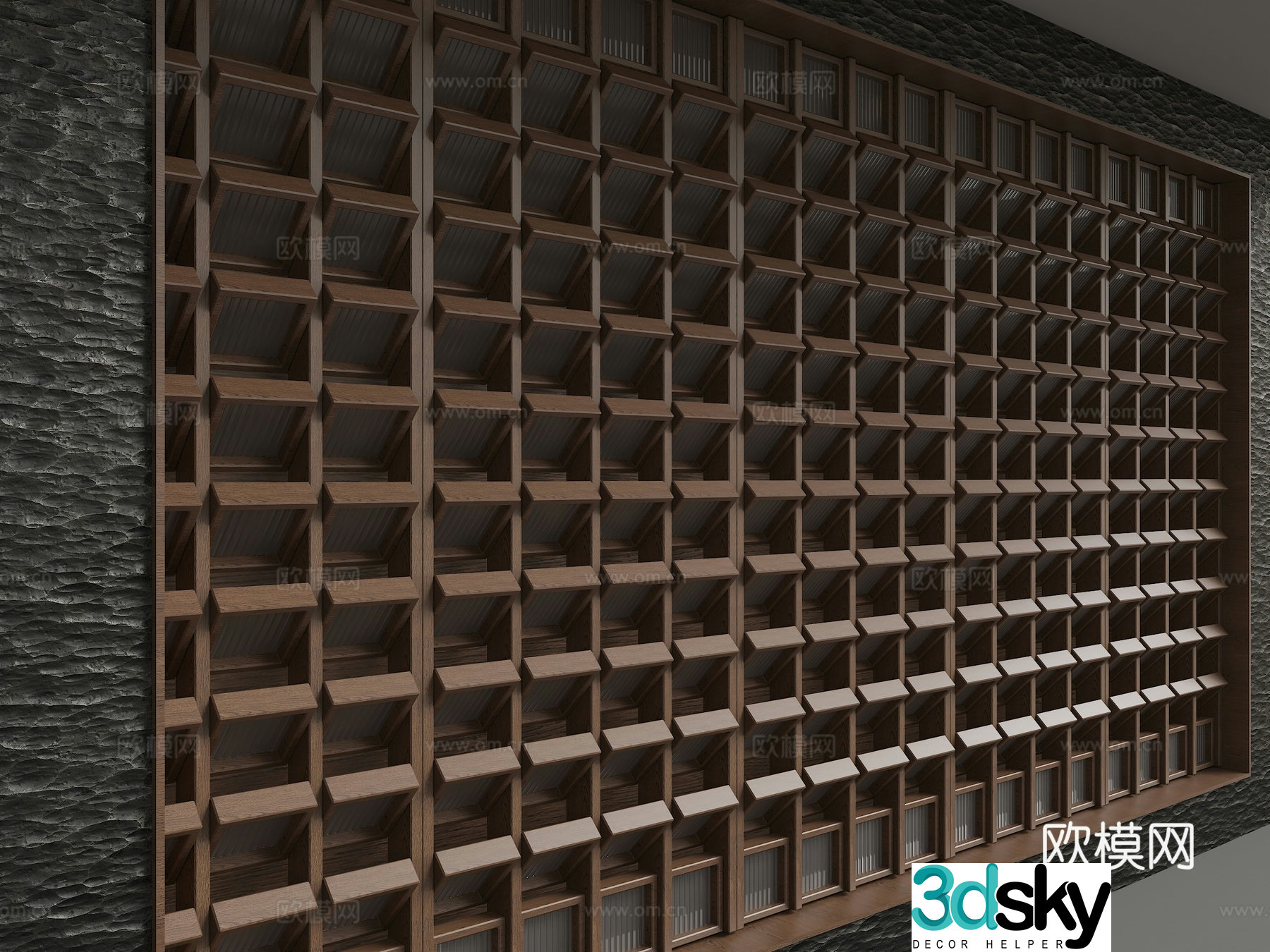 Modern background wall 3d model