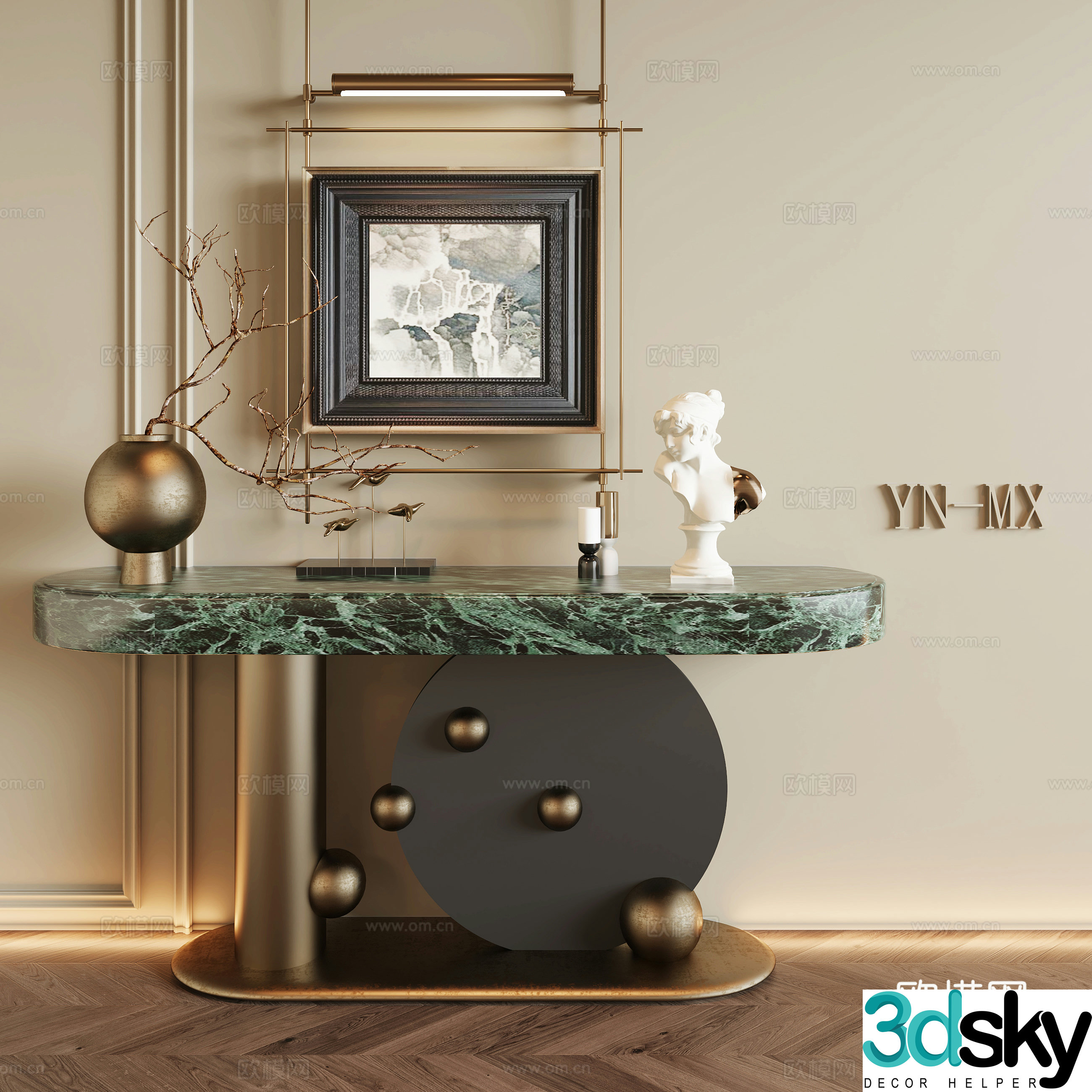 French entrance hall 3D model