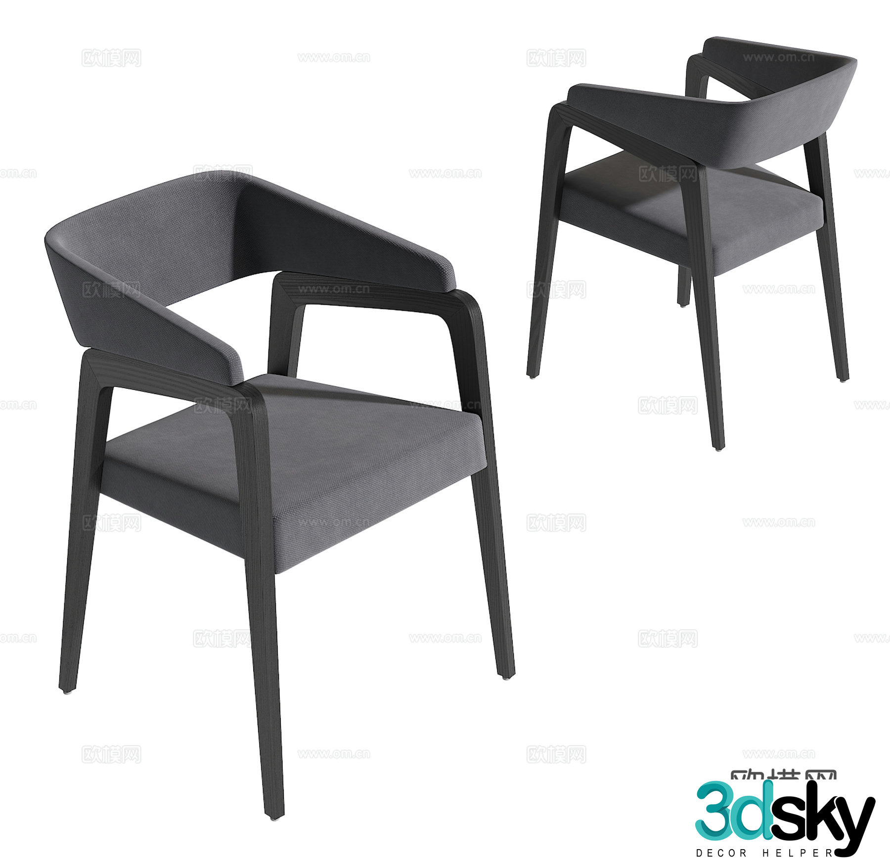 Modern single chair 3d model