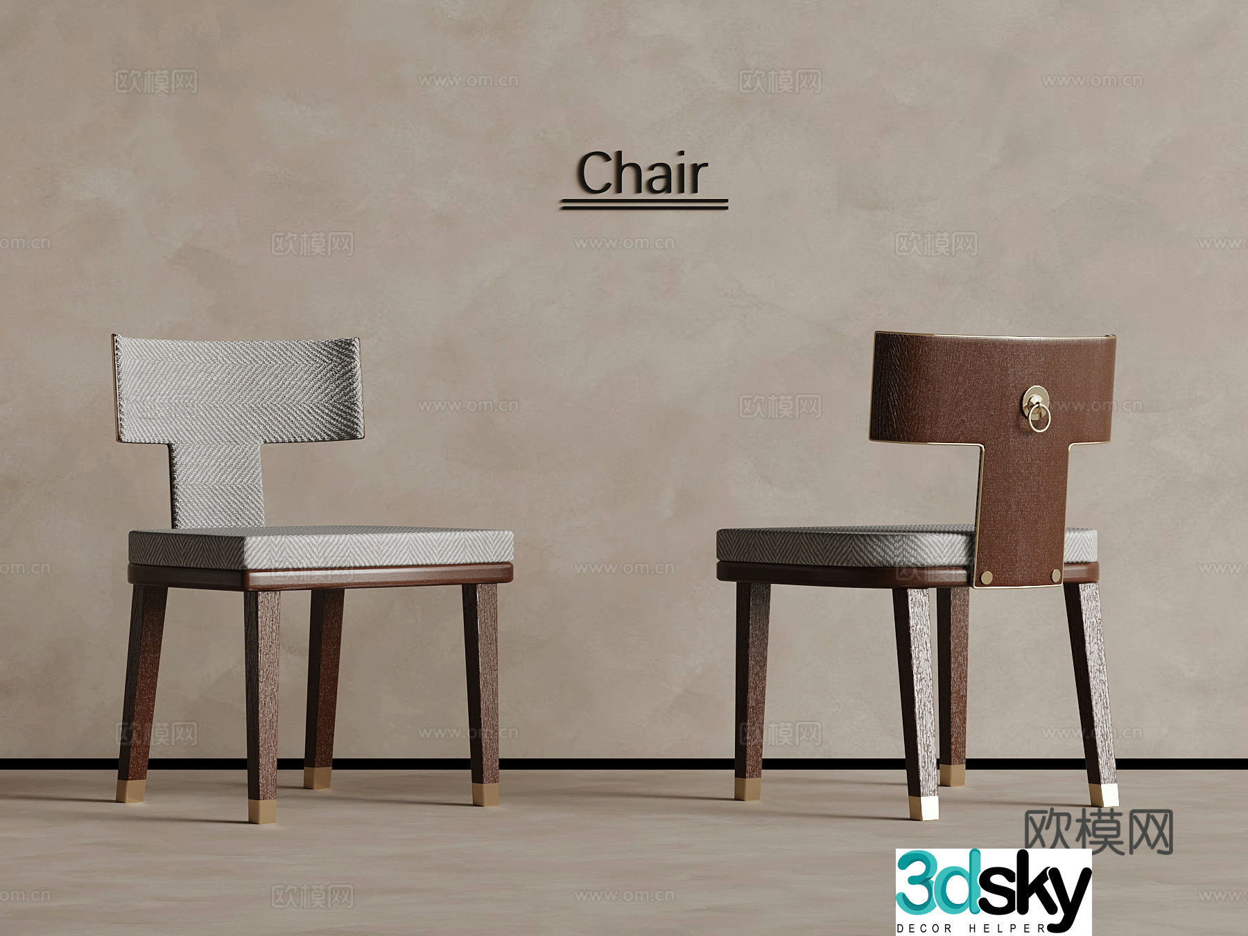 15 new Chinese dining chair single chair 3d model