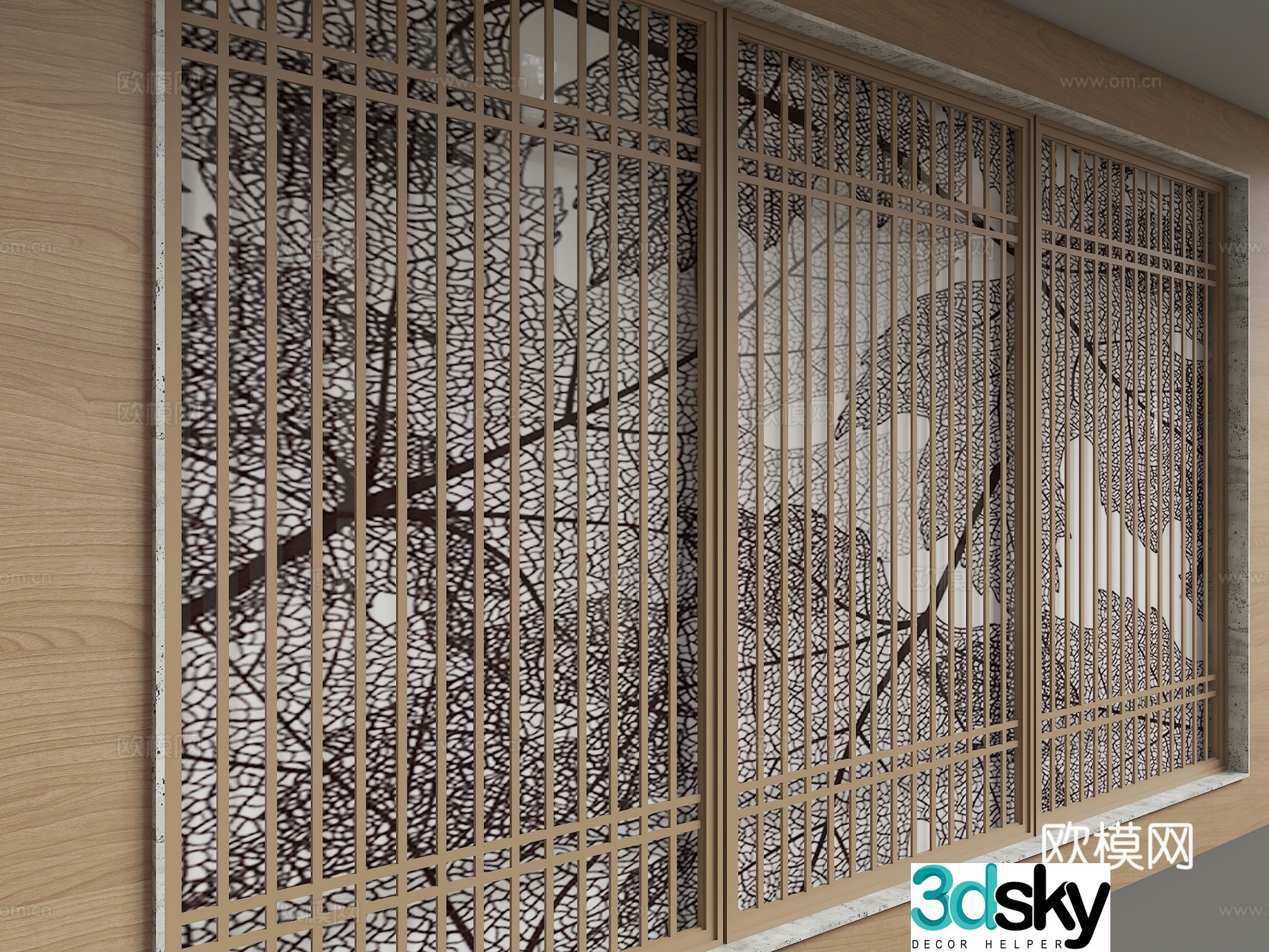 Modern background wall 3d model