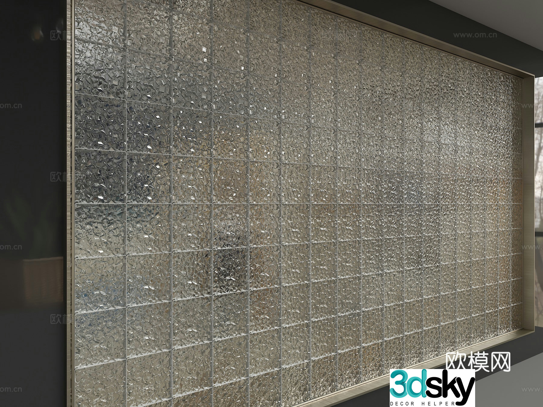 3D model of glass partition