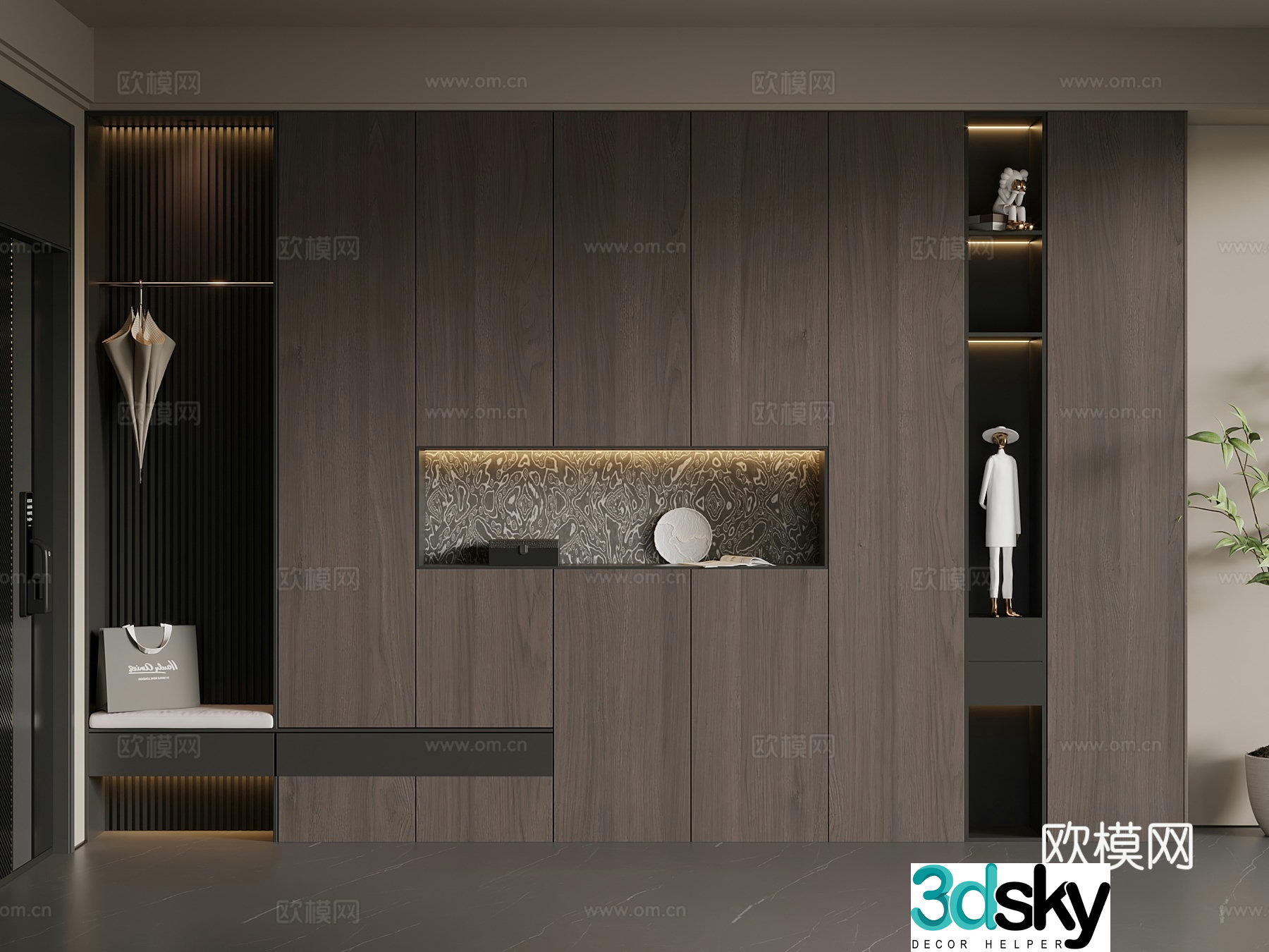 Middle Chinese style shoe cabinet partition shoe cabinet entrance shoe cabinet 3d model