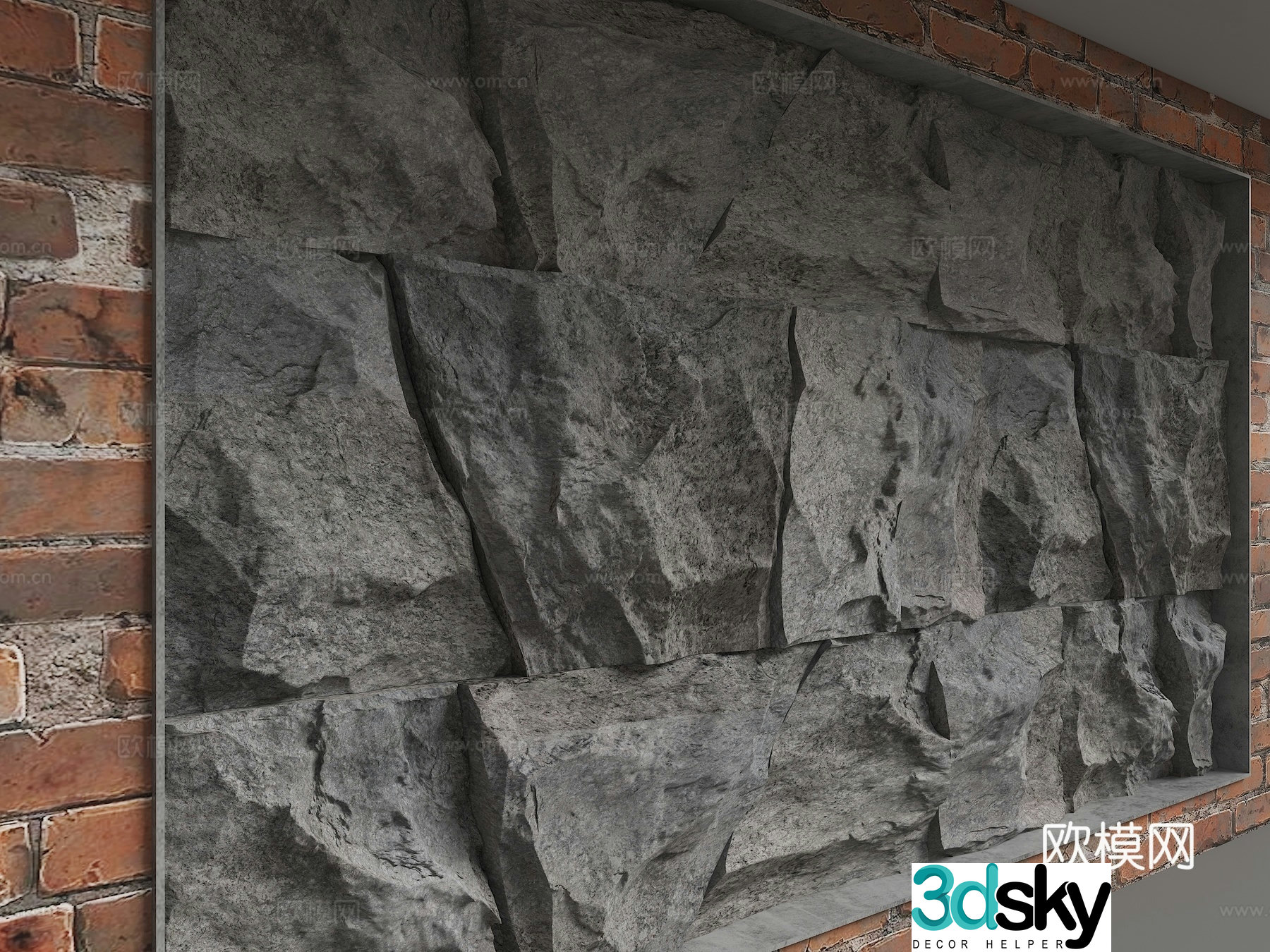 Modern background wall 3d model