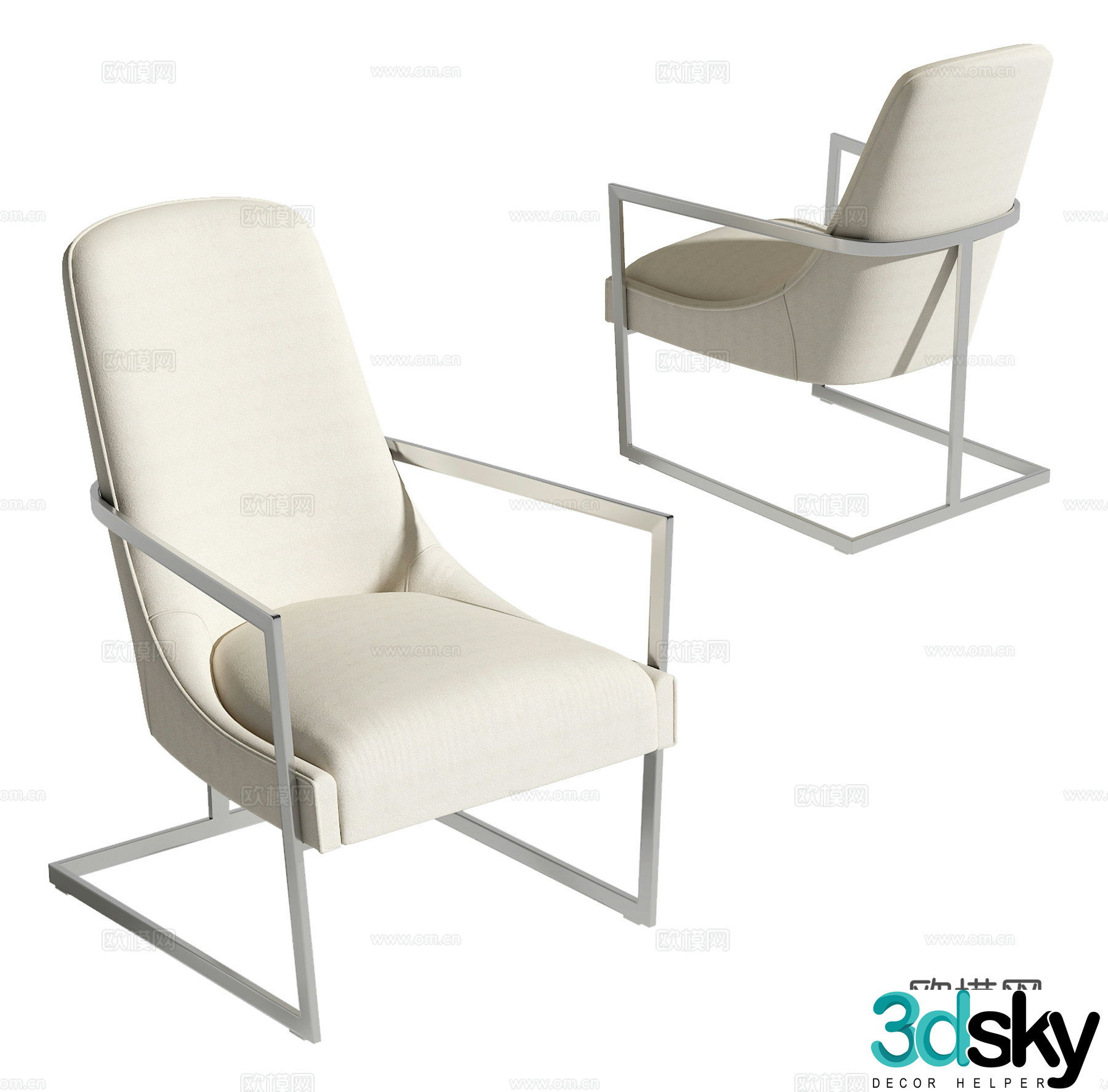 Modern leisure chair 3d model