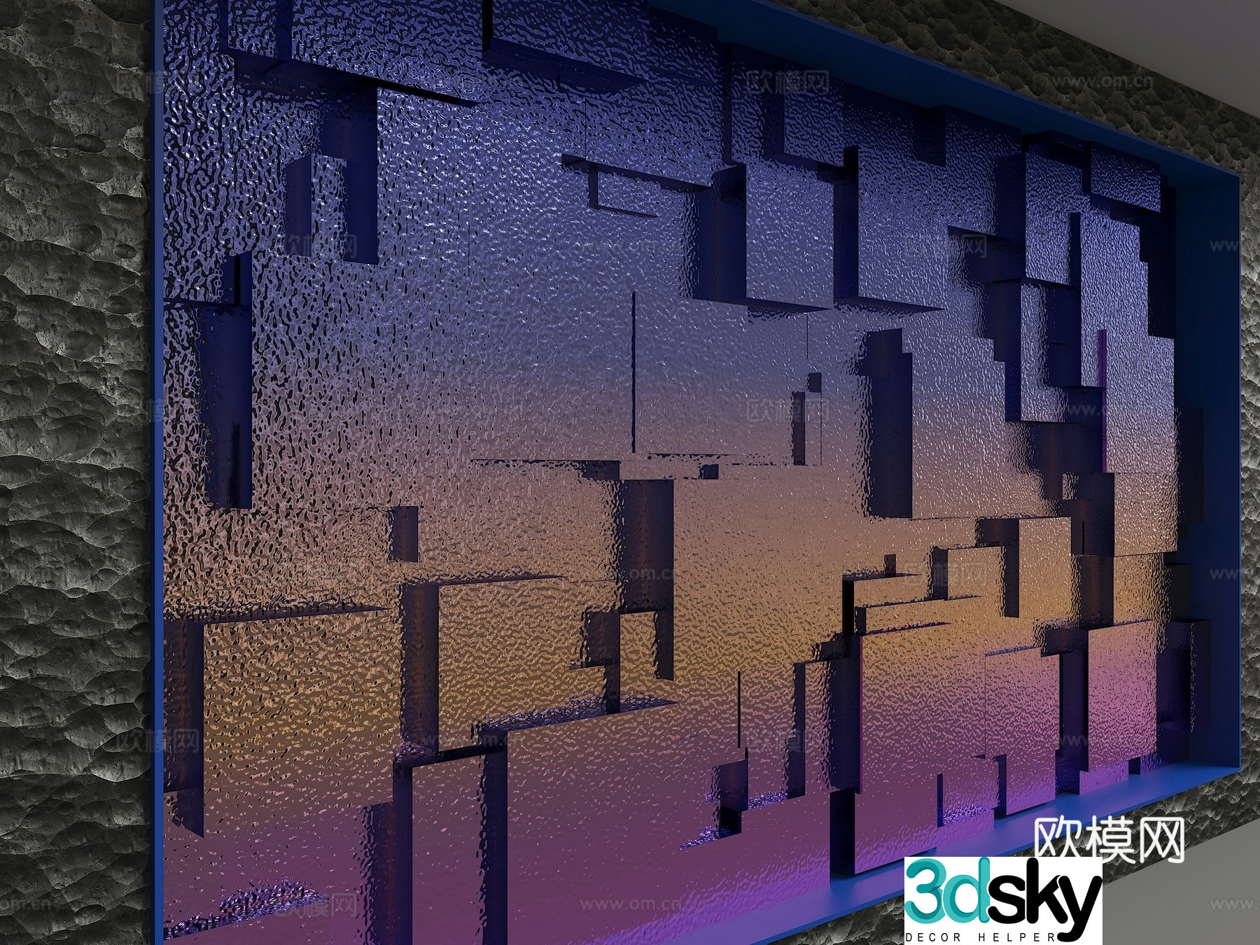 Modern background wall 3d model