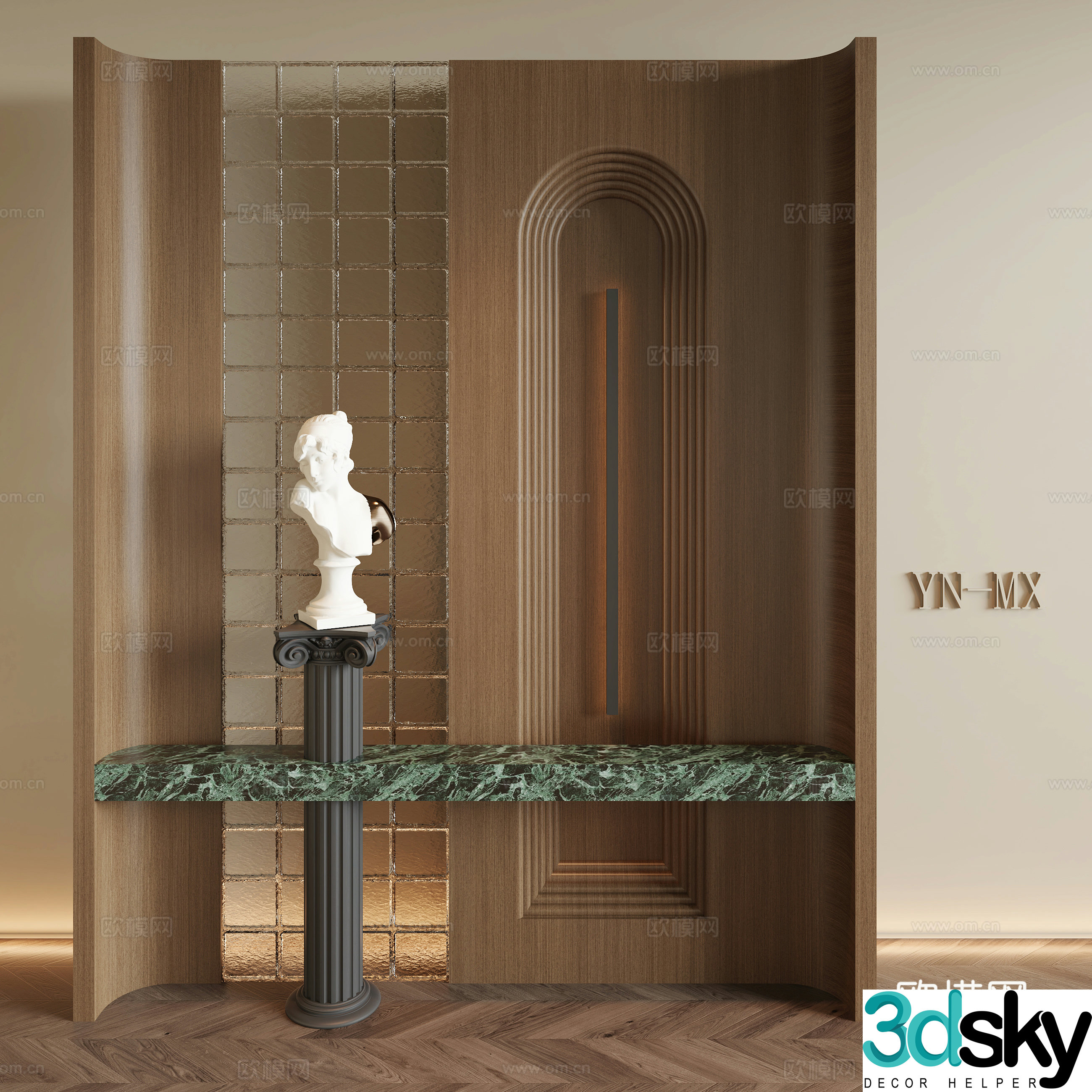 French entrance partition 3D model