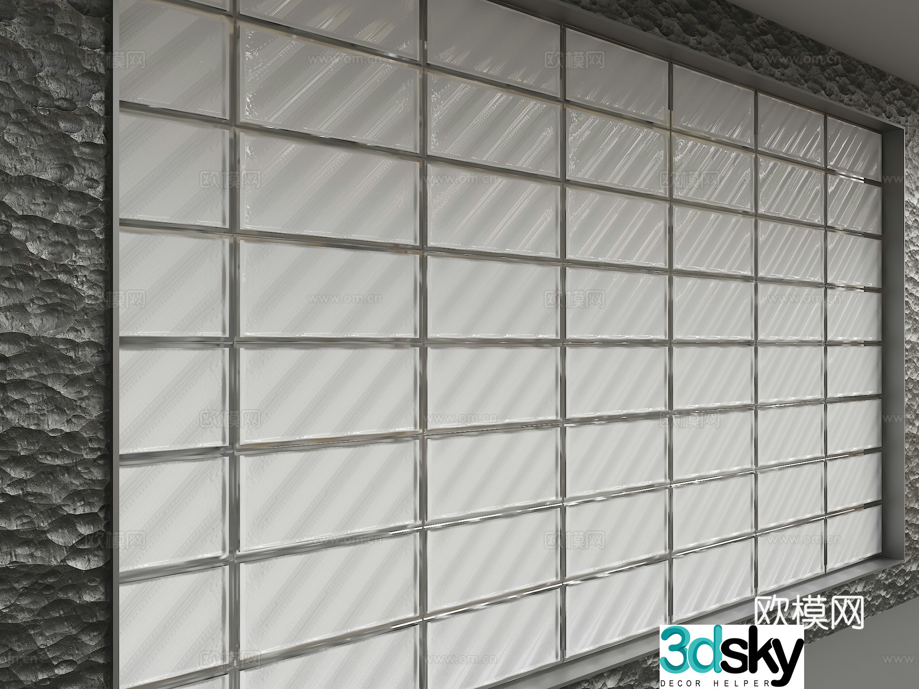 Modern background wall 3d model