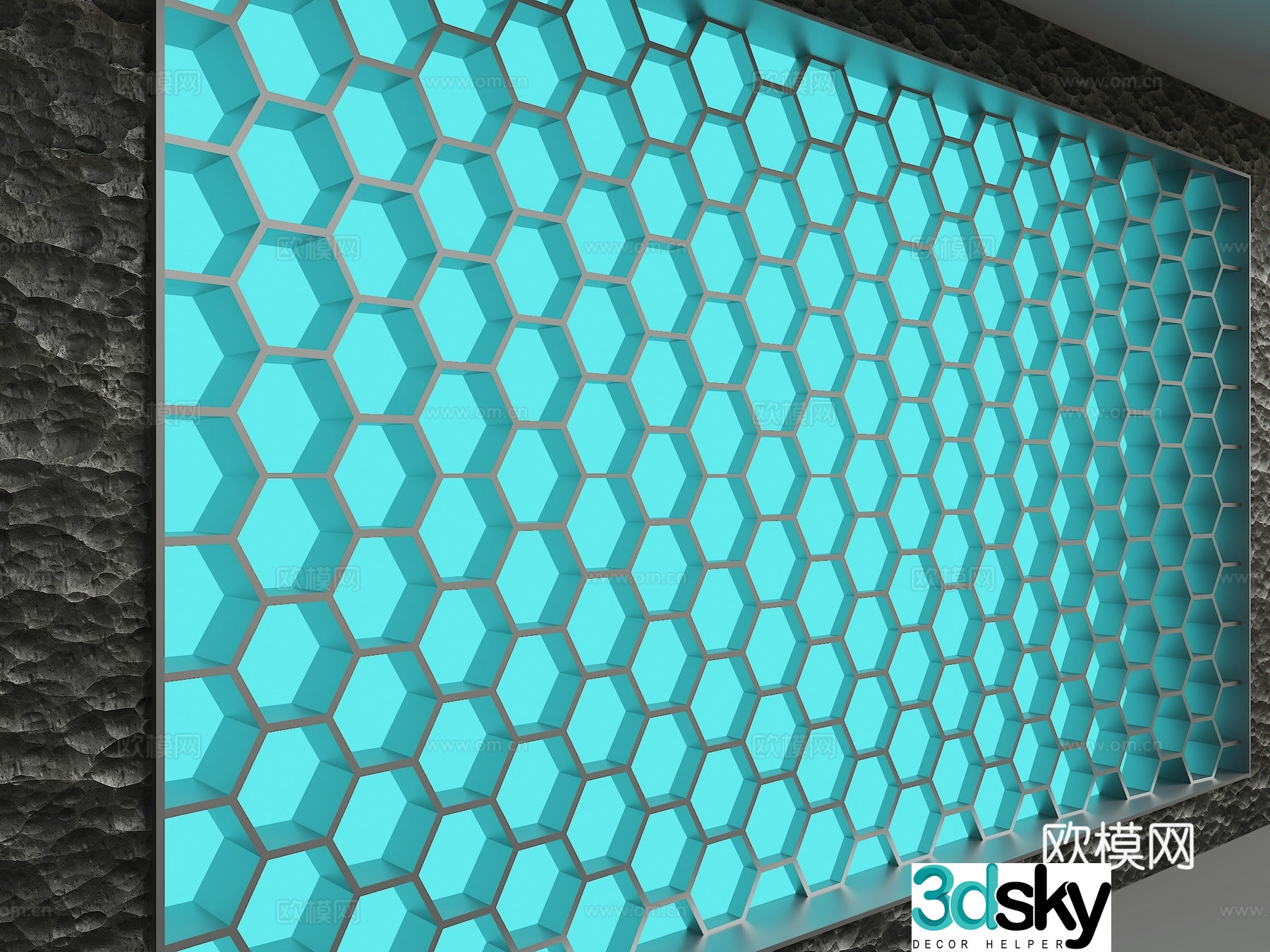 Modern background wall 3d model