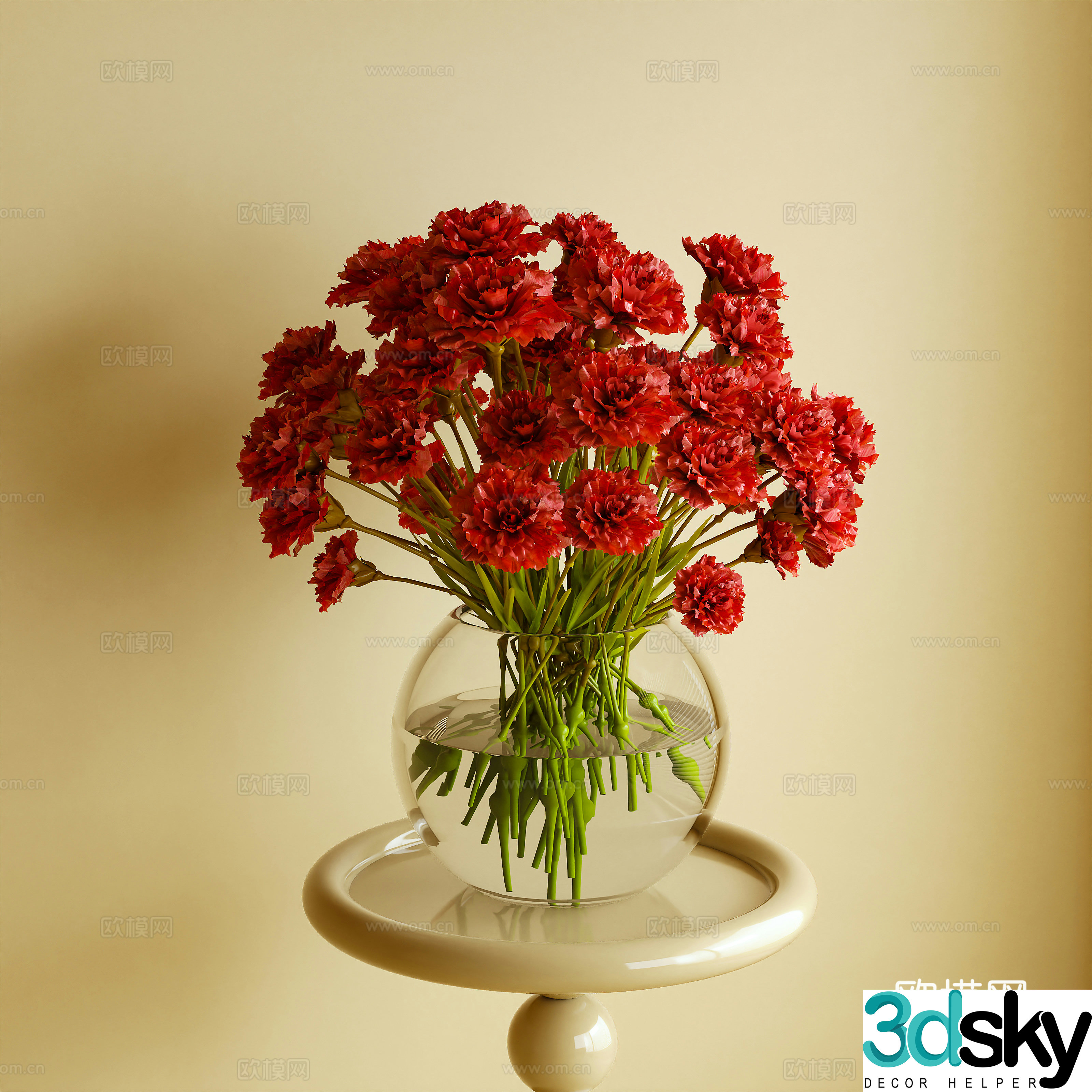 Modern flower arrangement flower 3d model