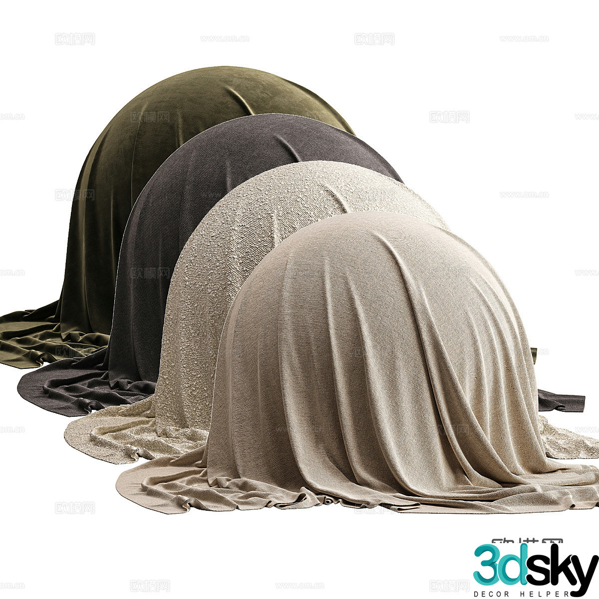 Modern Italian fabric 3d model