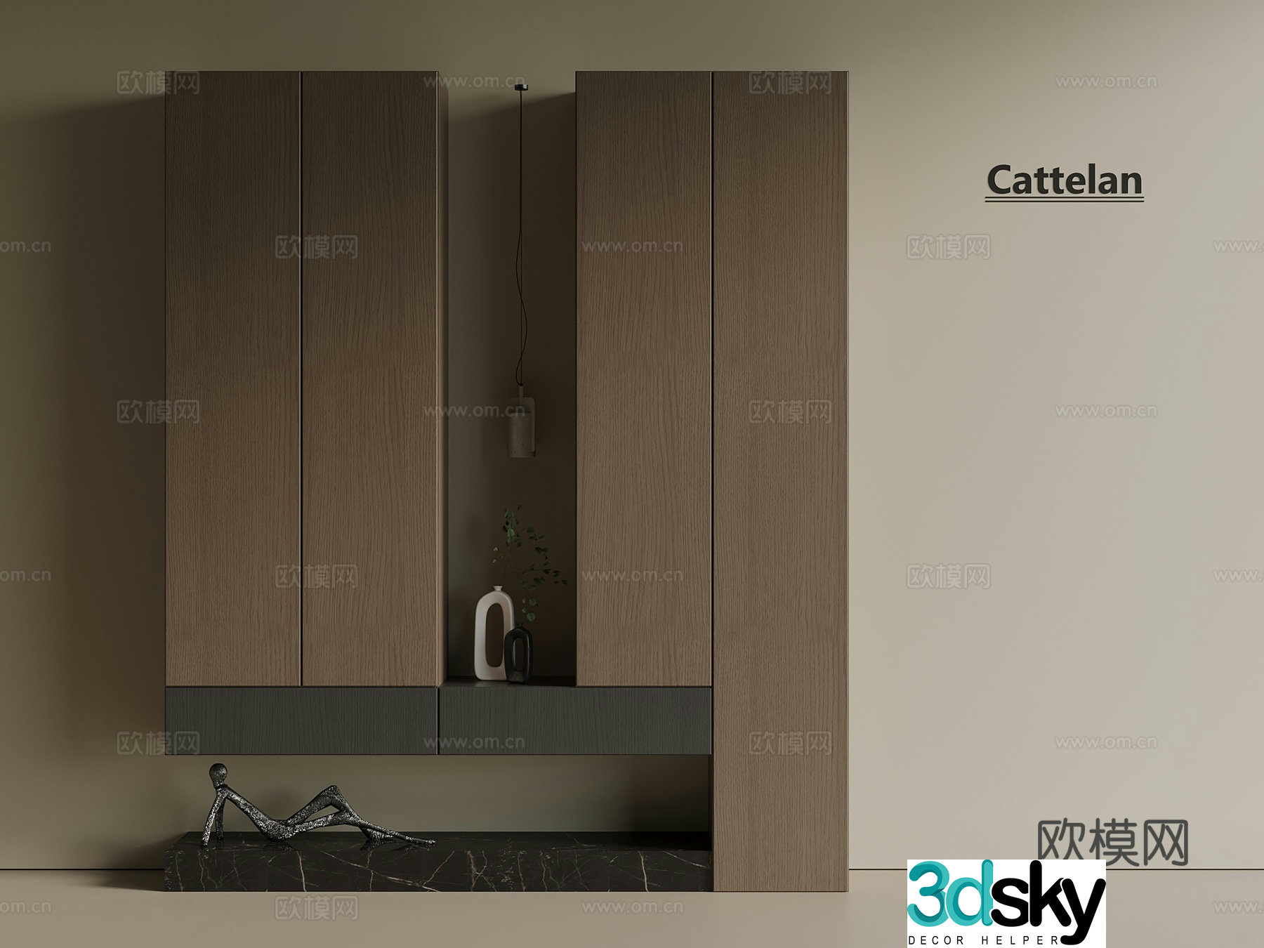 Italian light luxury shoe cabinet porch shoe cabinet hanging shoe cabinet partition shoe cabinet 3D model