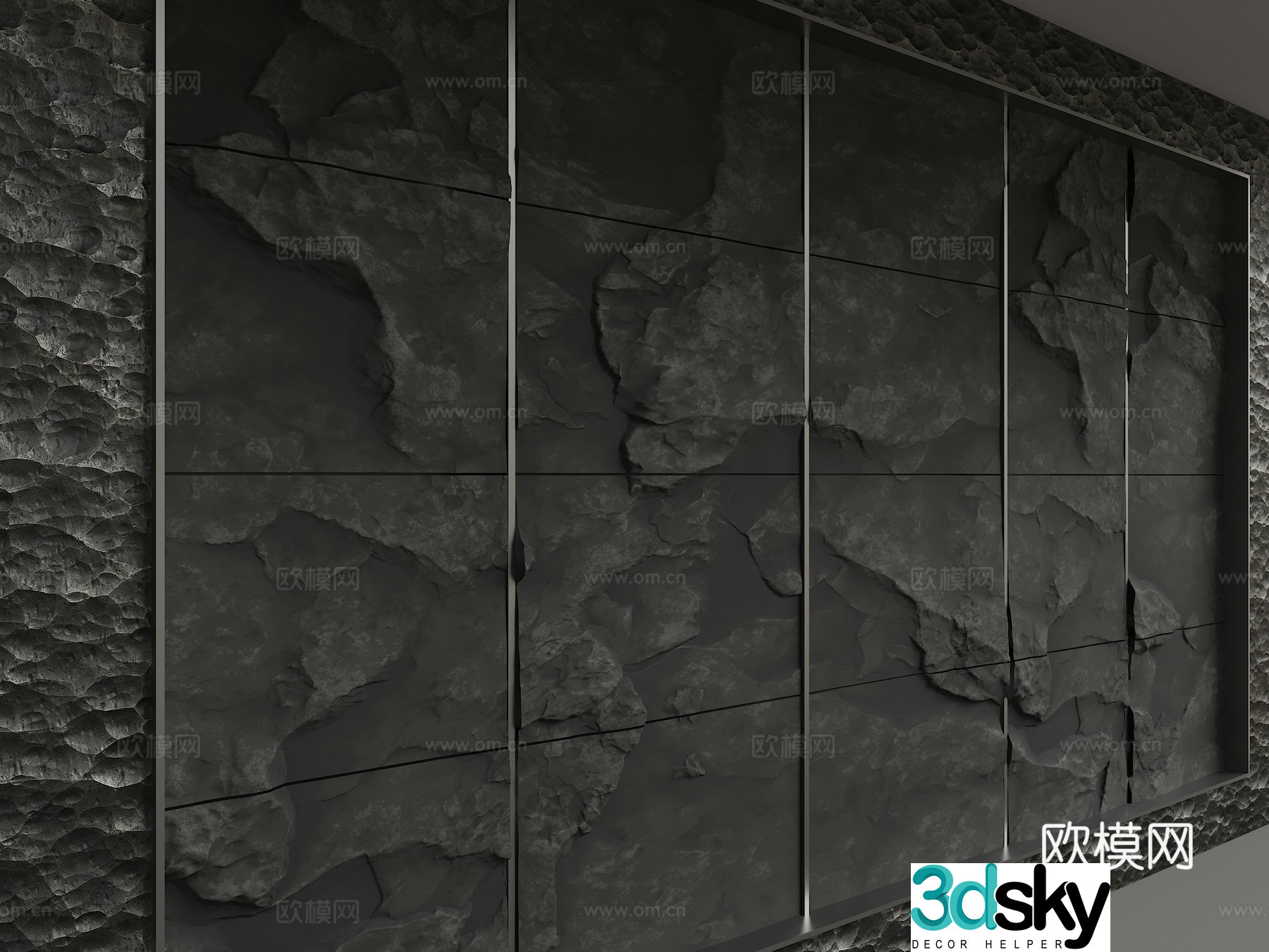 Modern background wall 3d model